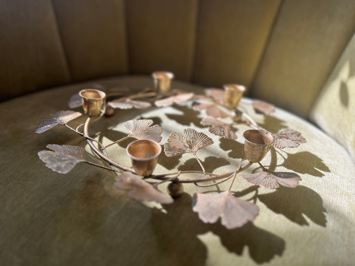 Metal Wreath Candle Holder