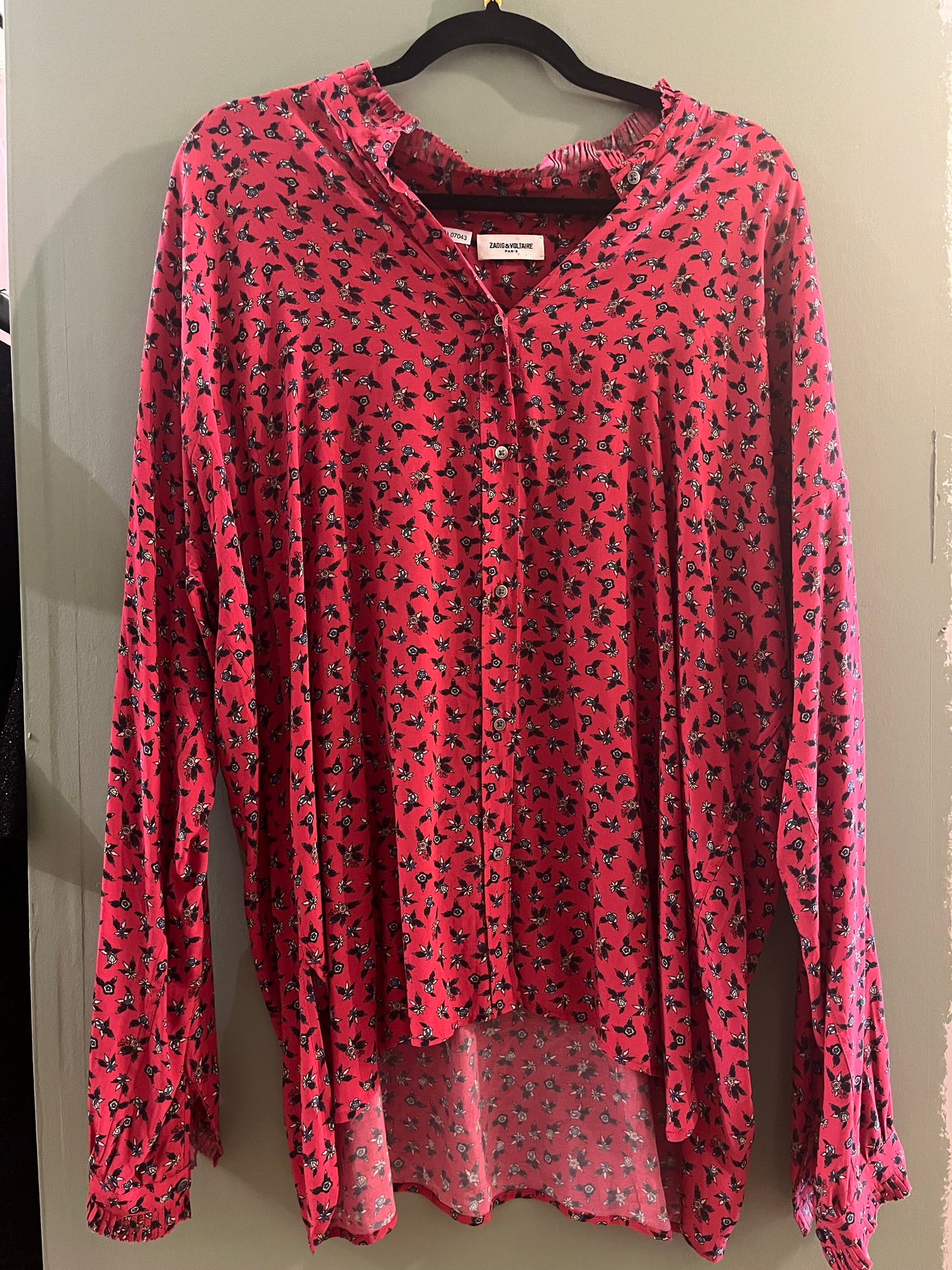 Non vintage Zadig & Voltaire red blouse, m/l