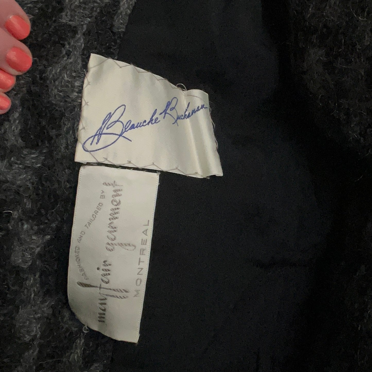 Vintage 1960’s Wool Houndstooth Dress Suit, Small/Medium