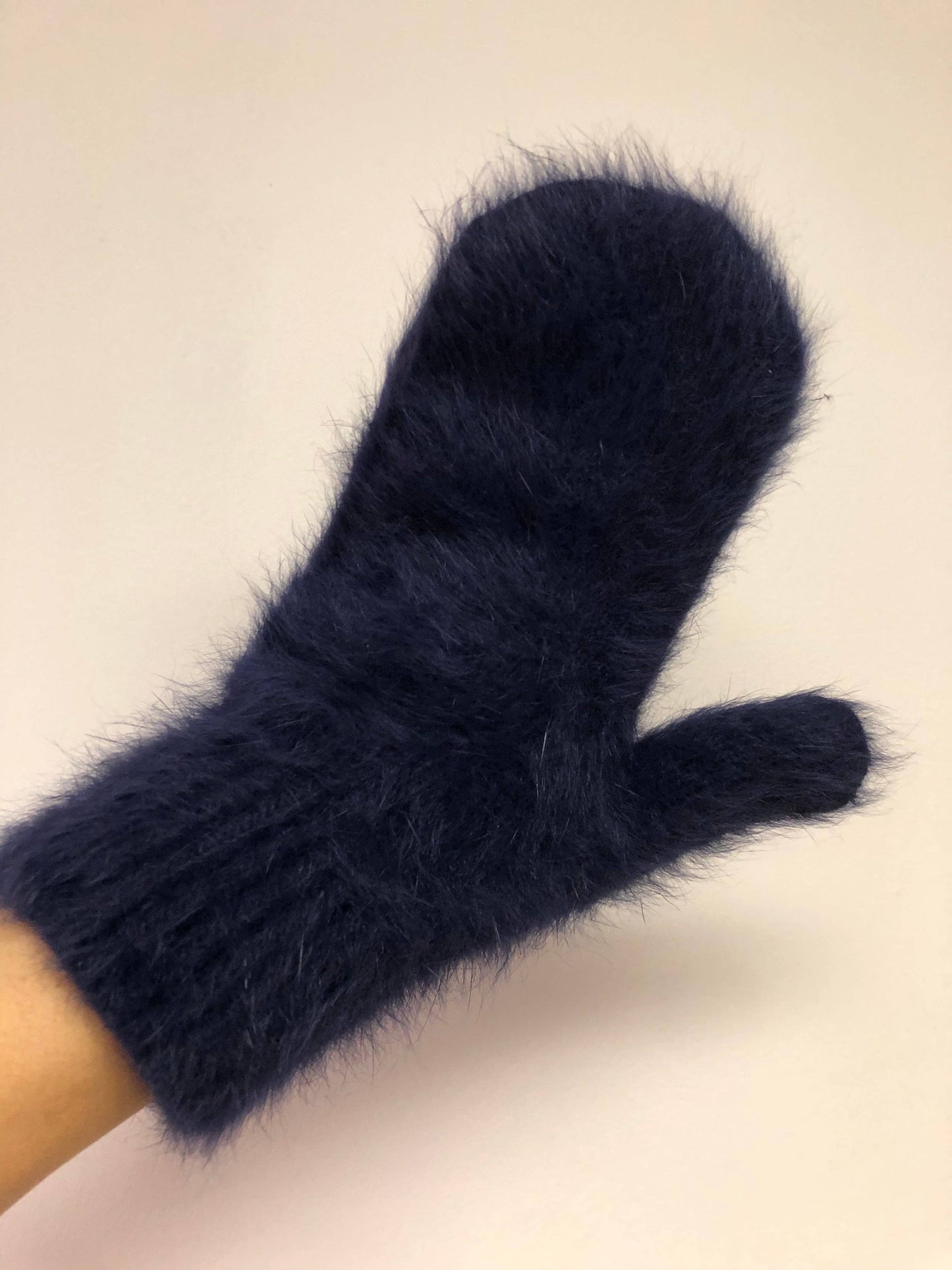 Billy Bamboo fluffy angora mittens