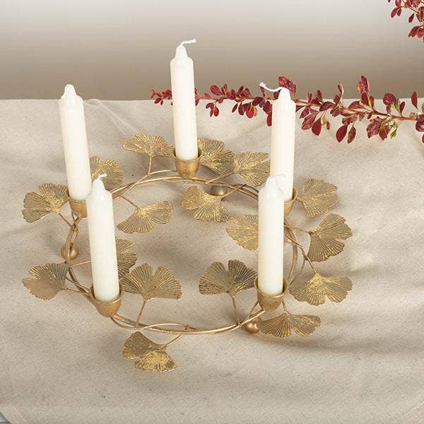 Metal Wreath Candle Holder
