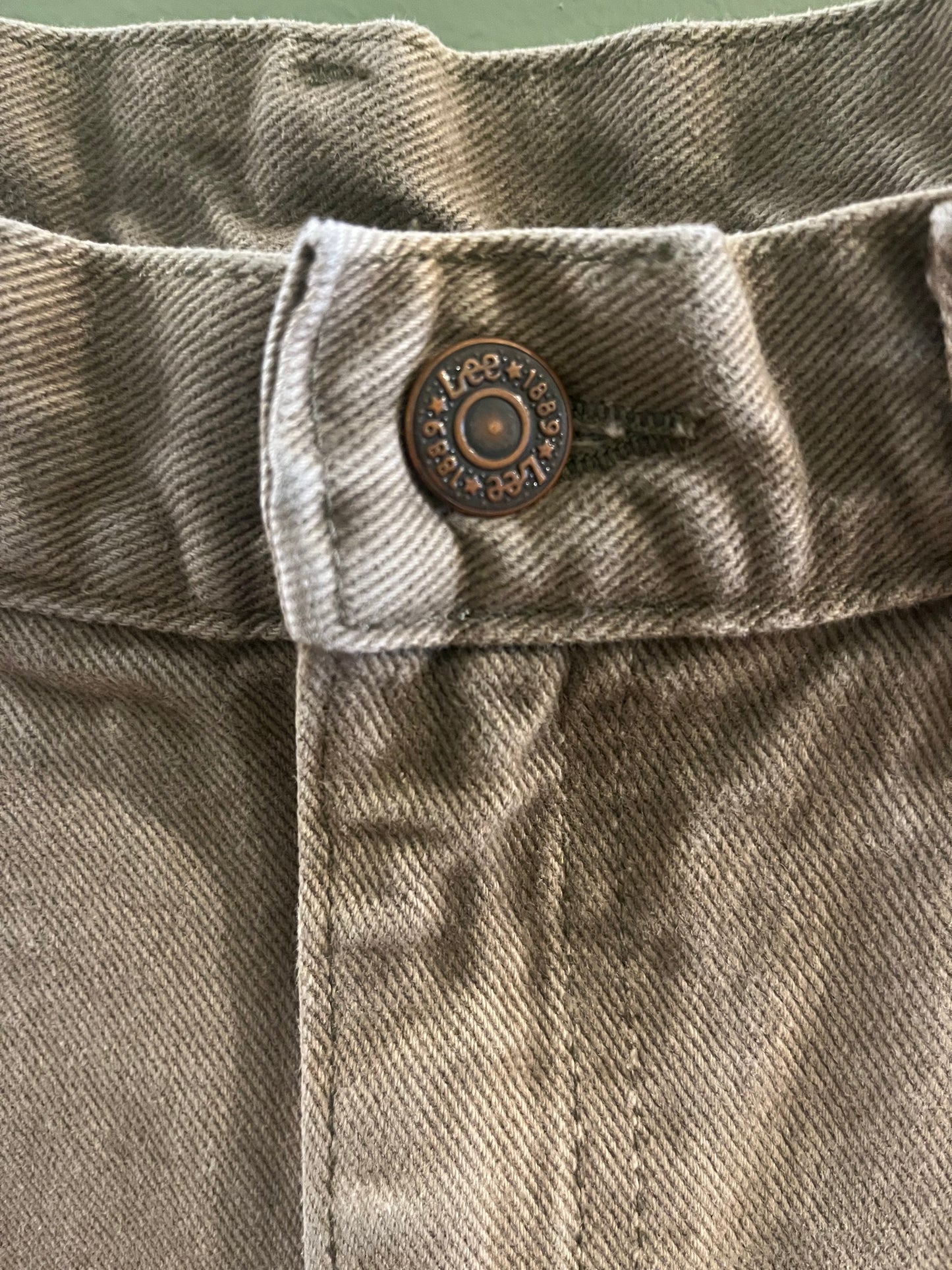 Vintage Lee Olive green jeans, 32/M-L