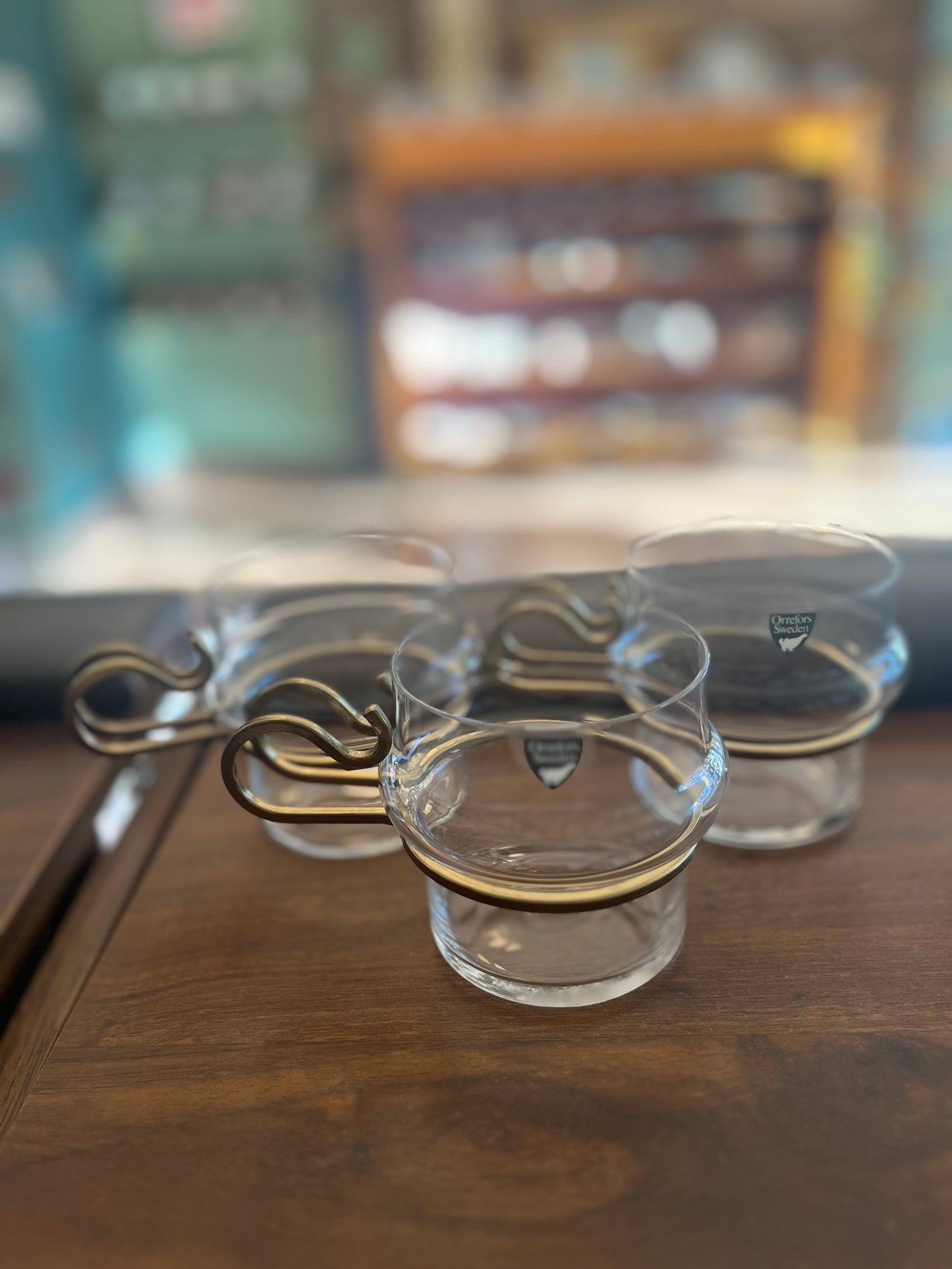 Vintage Orrefors Sweden Short Glasses