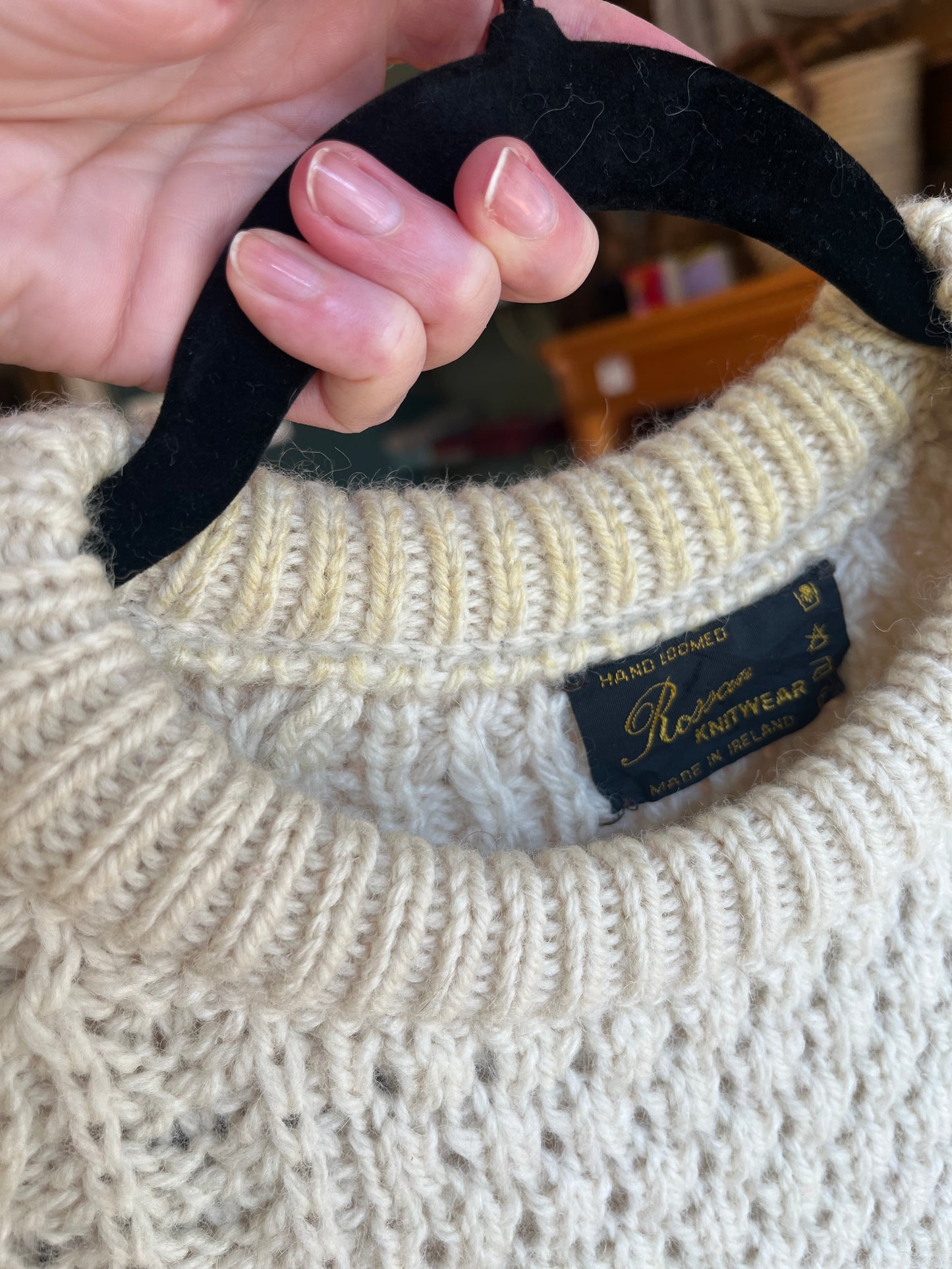 Vintage Rossan Irish wool sweater, xl