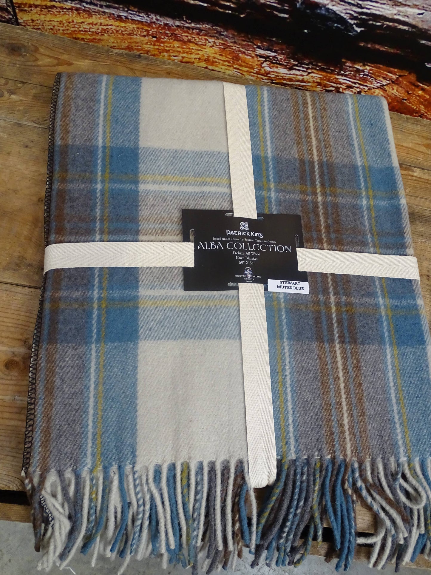 Sale! Patrick King - Stewart Muted Blue Deluxe Knee Blanket