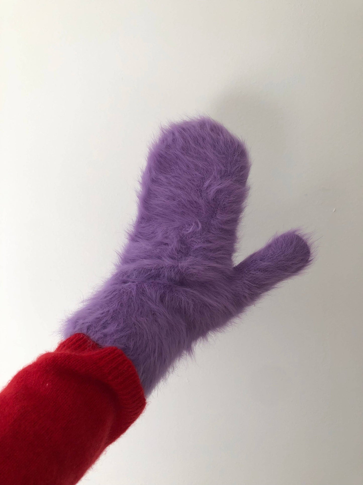 Sale! FLUFFY ANGORA MITTENS - crystal brights