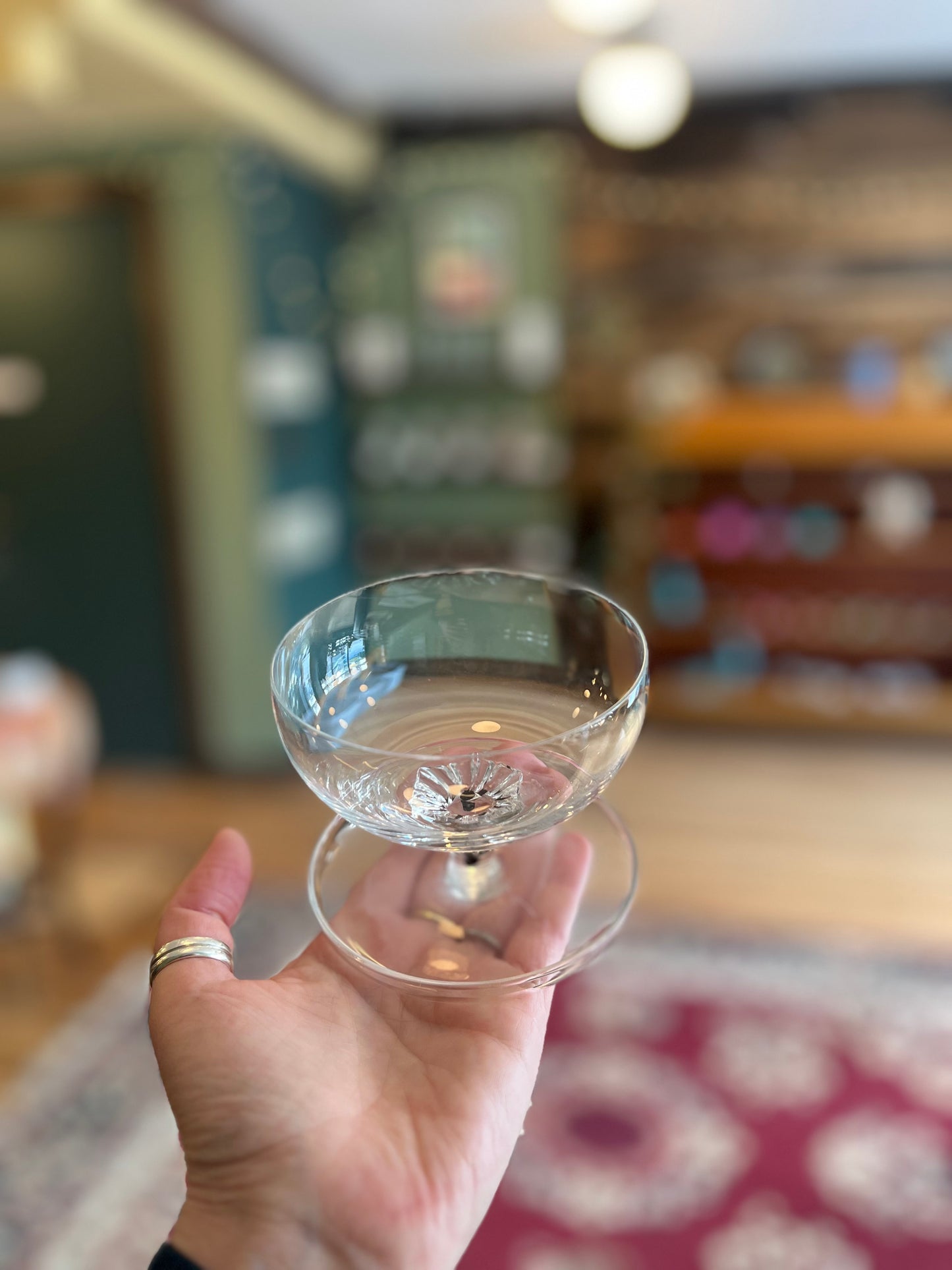 Vintage Belfor Champagne Coupe w Saucer Glasses