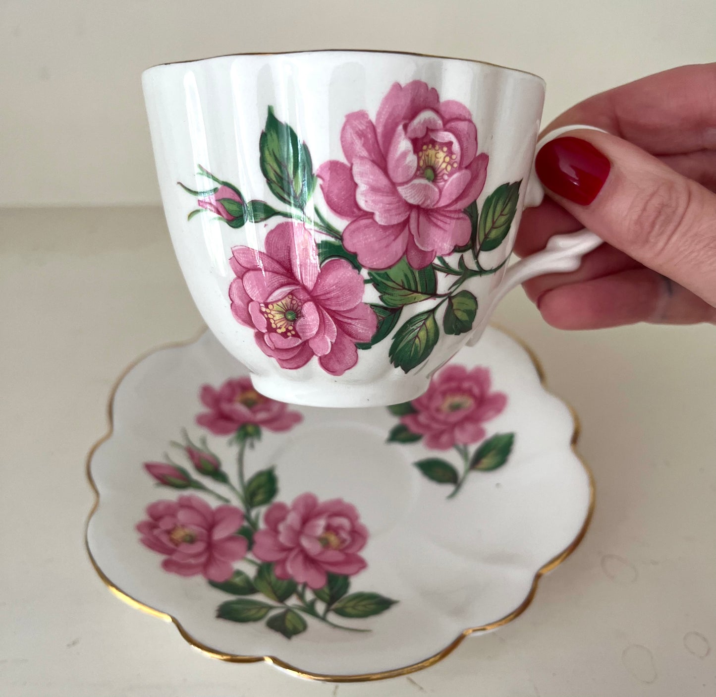 Vintage Kent Bone China Teacup and Saucer