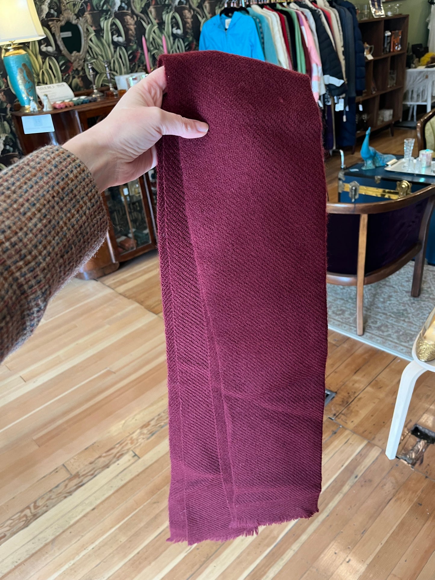 Sale! Vintage Maroon Red Soft Scarf