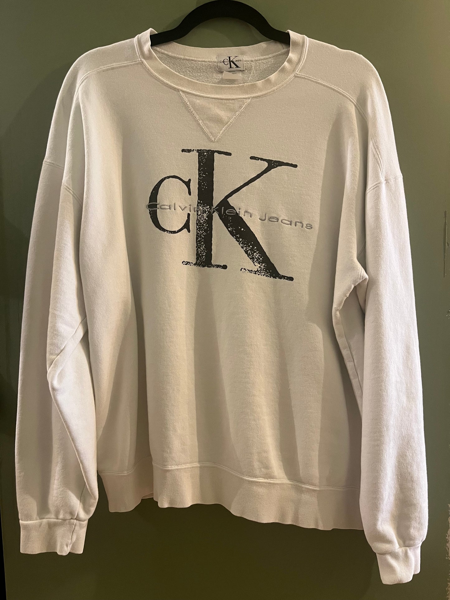 Vintage 90’s white Calvin Klein sweatshirt , large
