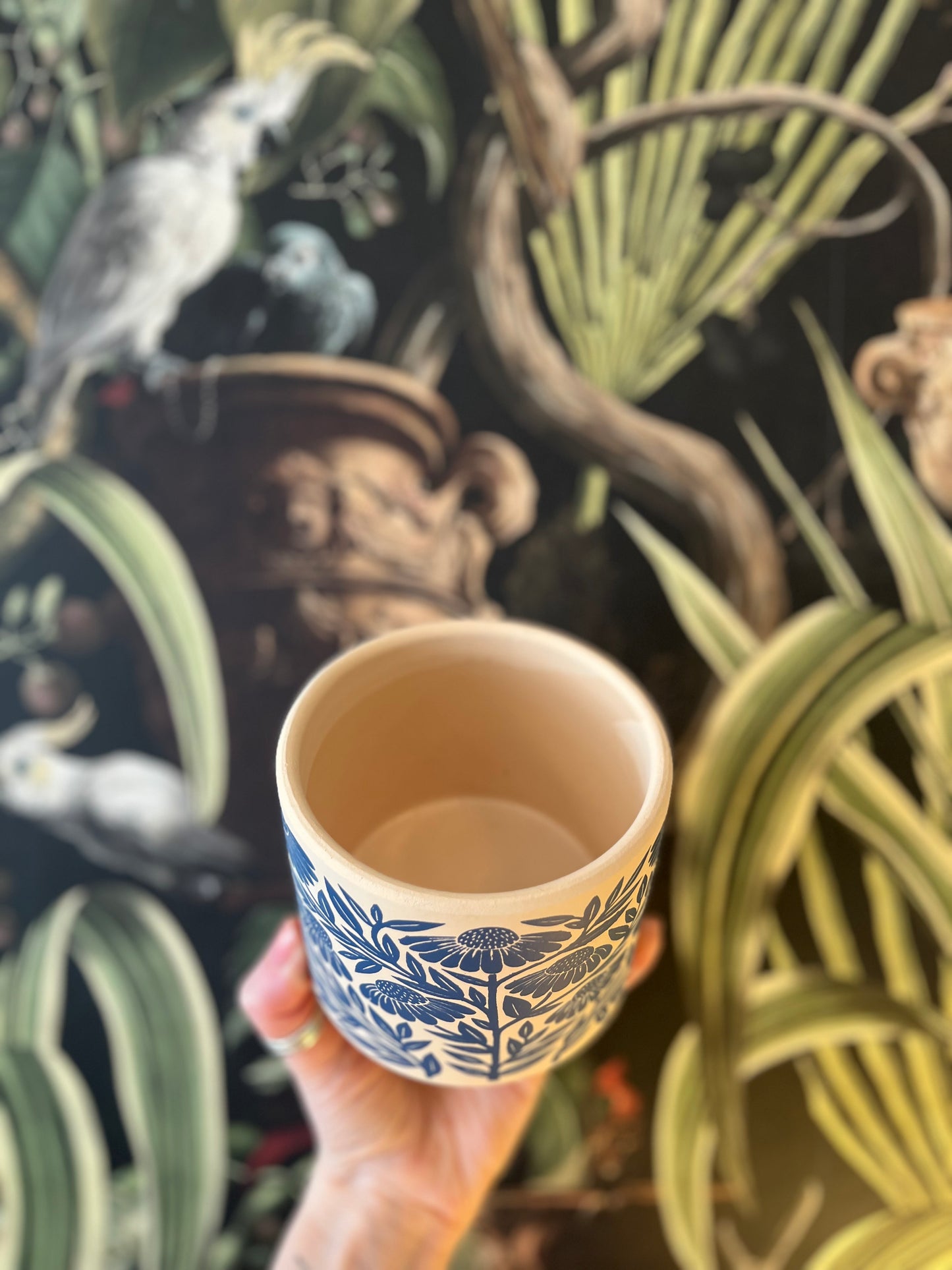 Blue Terracotta Flower Pots, Small