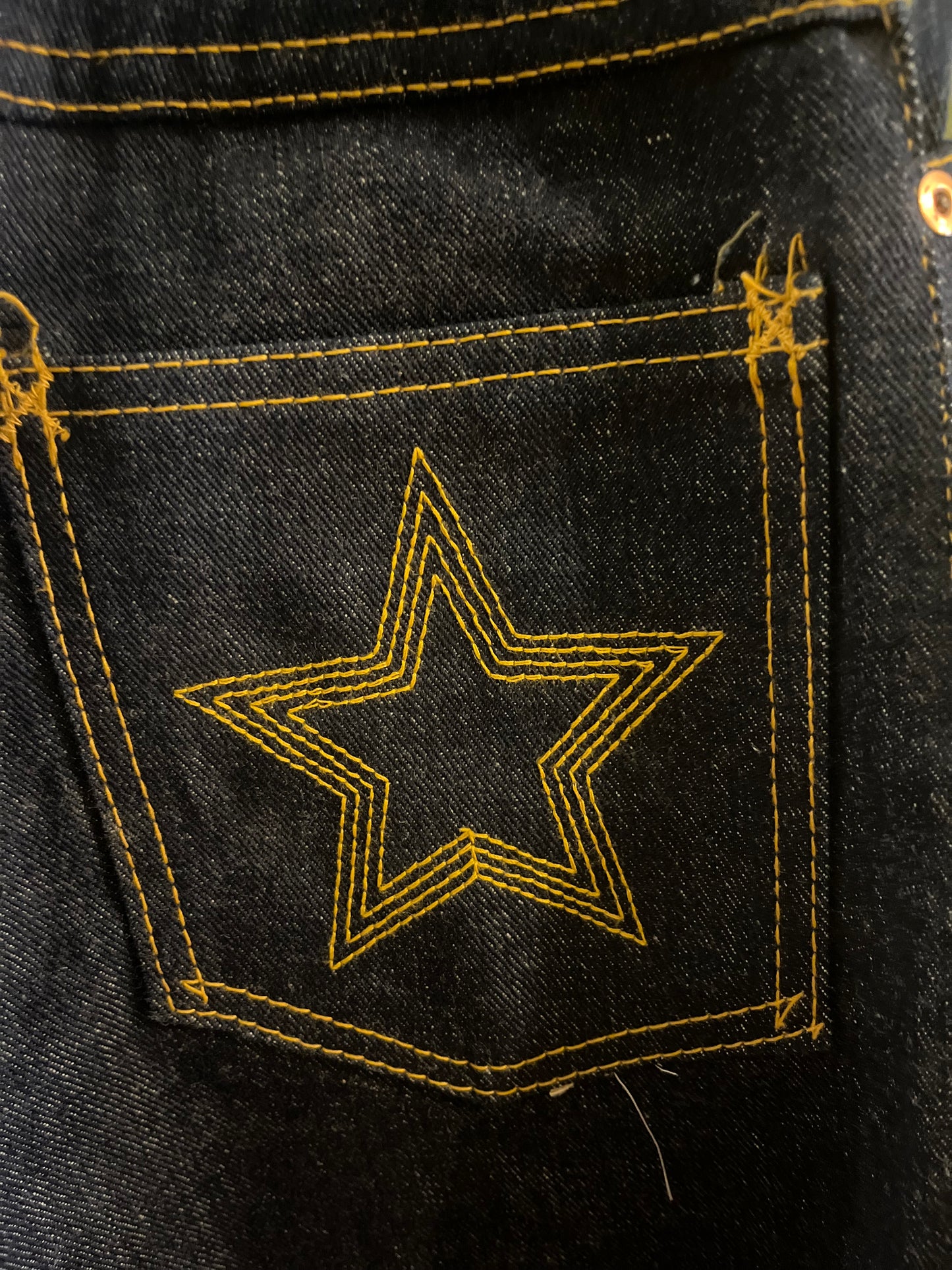 Vintage Pitch Riders dark denim wide leg jeans, xs/26