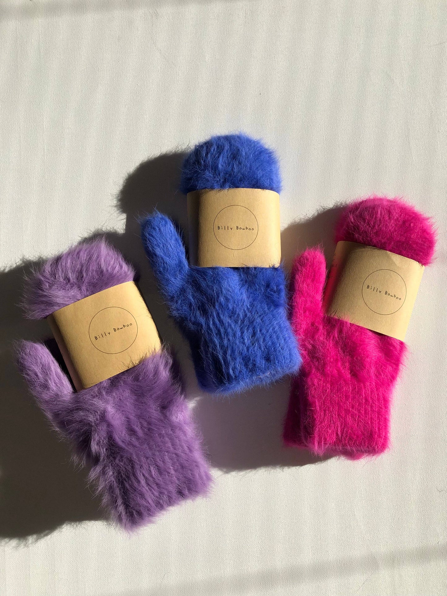 Sale! FLUFFY ANGORA MITTENS - crystal brights