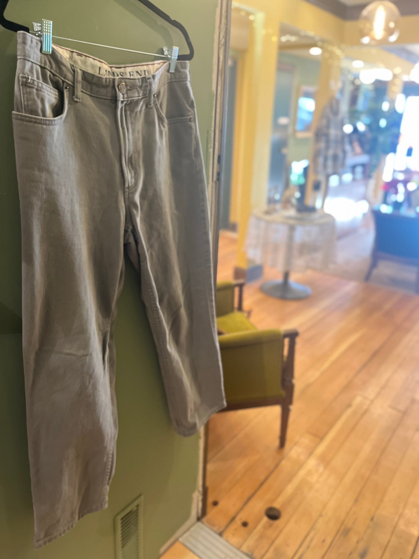 Grey Land’s End jeans, 33/large