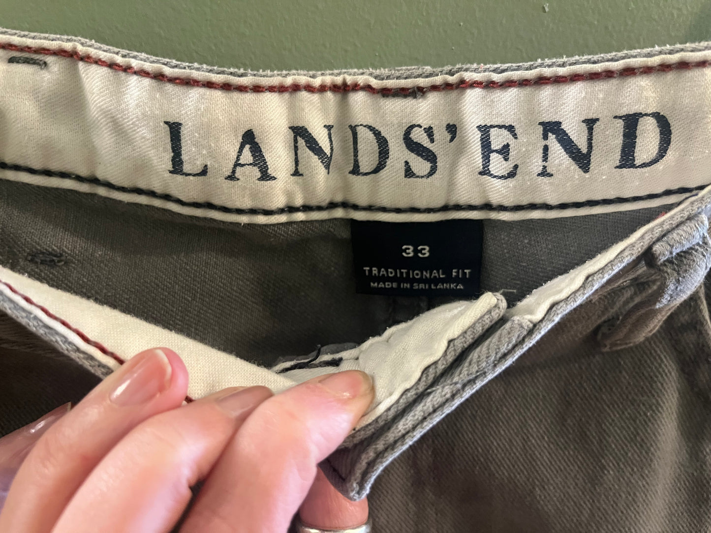 Grey Land’s End jeans, 33/large