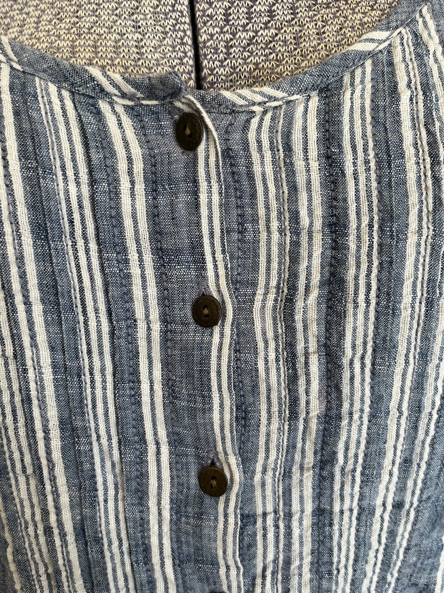 Free People Linen Blend striped top, small