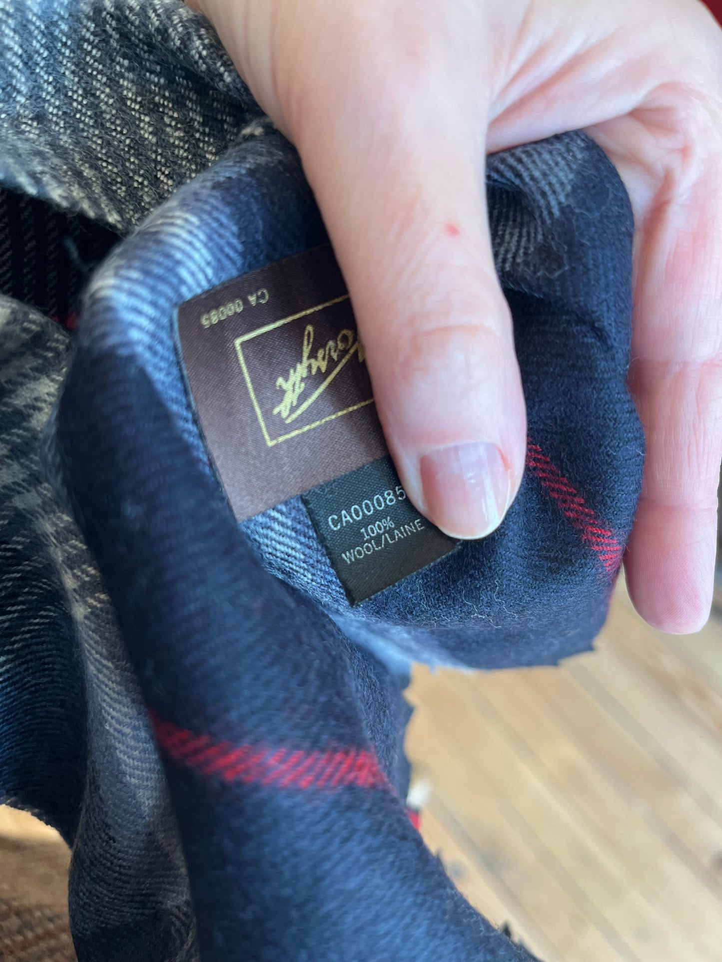 Sale! Vintage Wool Forsyth Blue Tartan Scarf