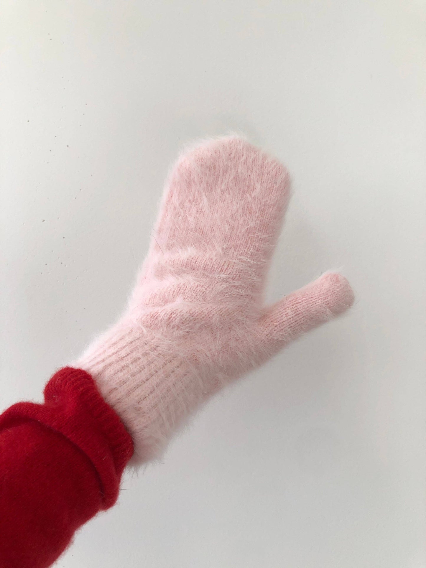Sale! FLUFFY ANGORA MITTENS - crystal brights