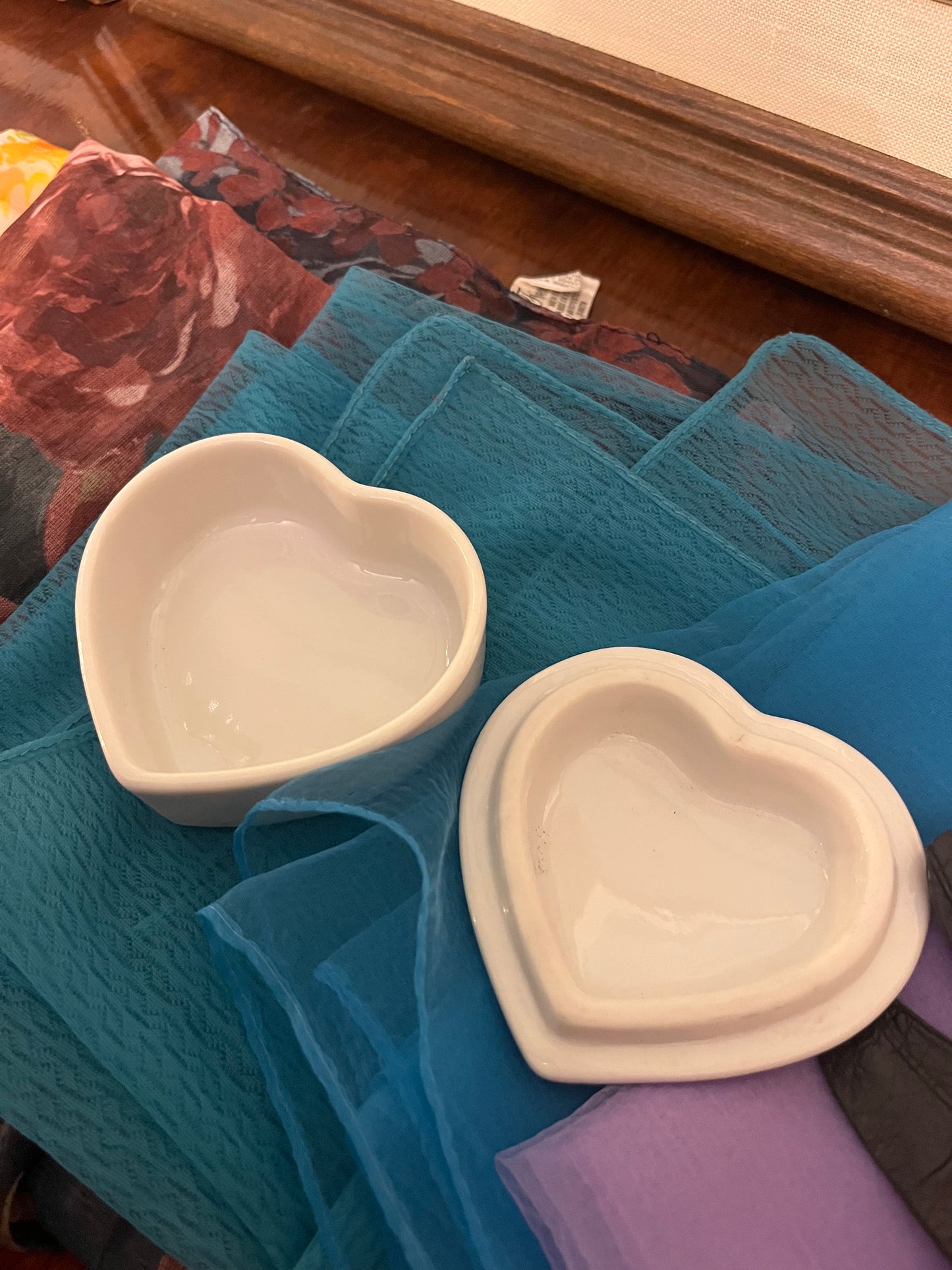 Vintage Heart Shaped Hawaii Ceramic Box