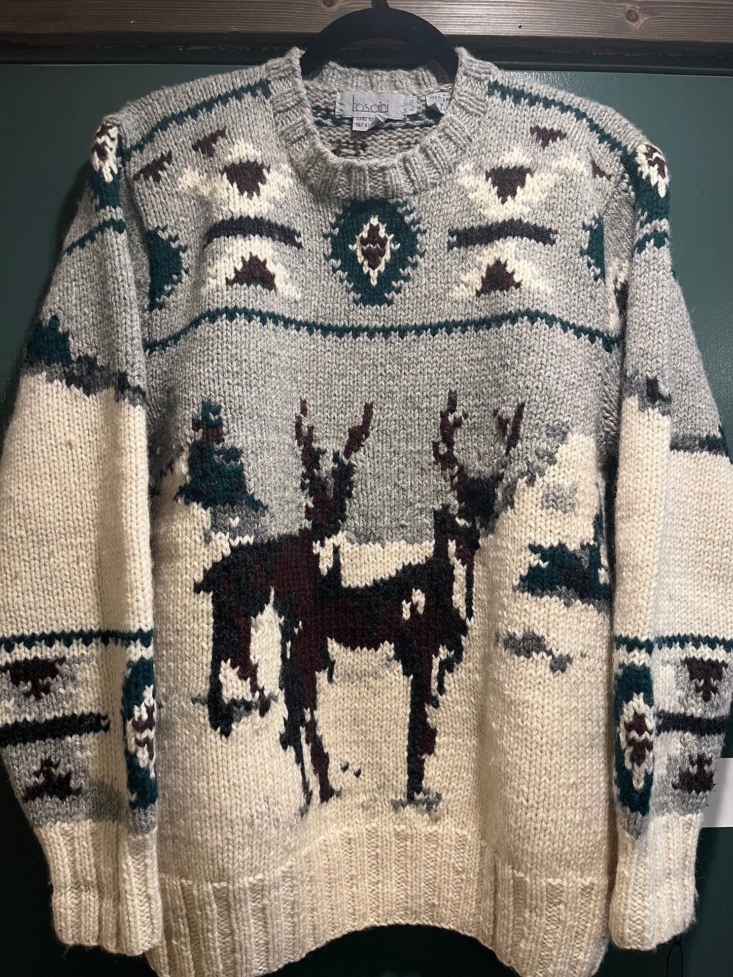 Vintage Wool Tosani Knit Sweater, Large