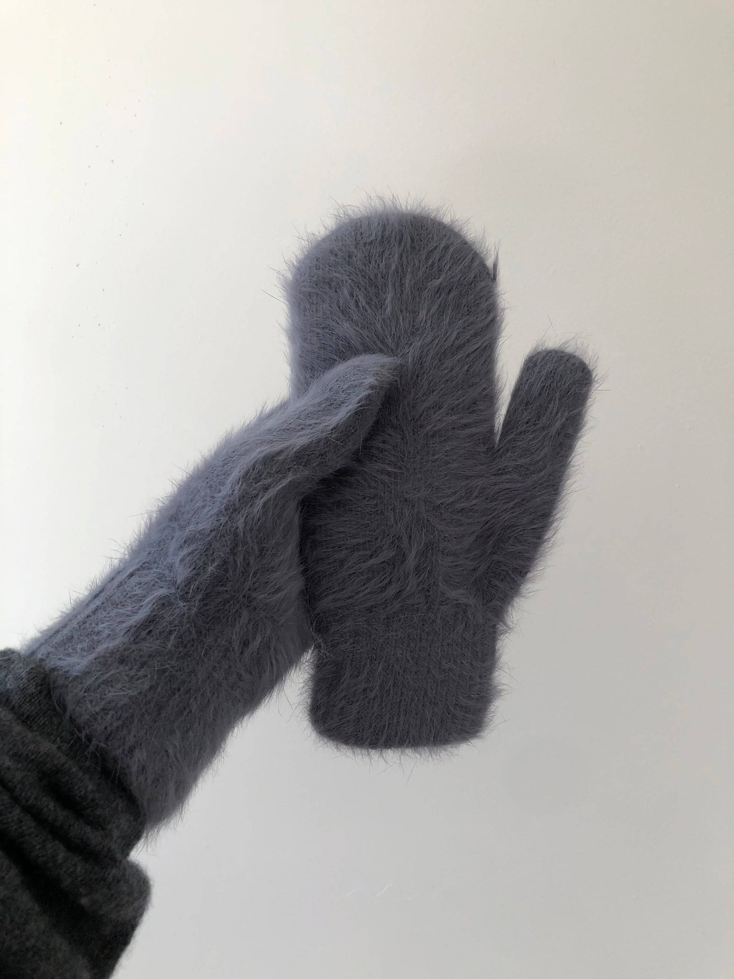 Billy Bamboo fluffy angora mittens
