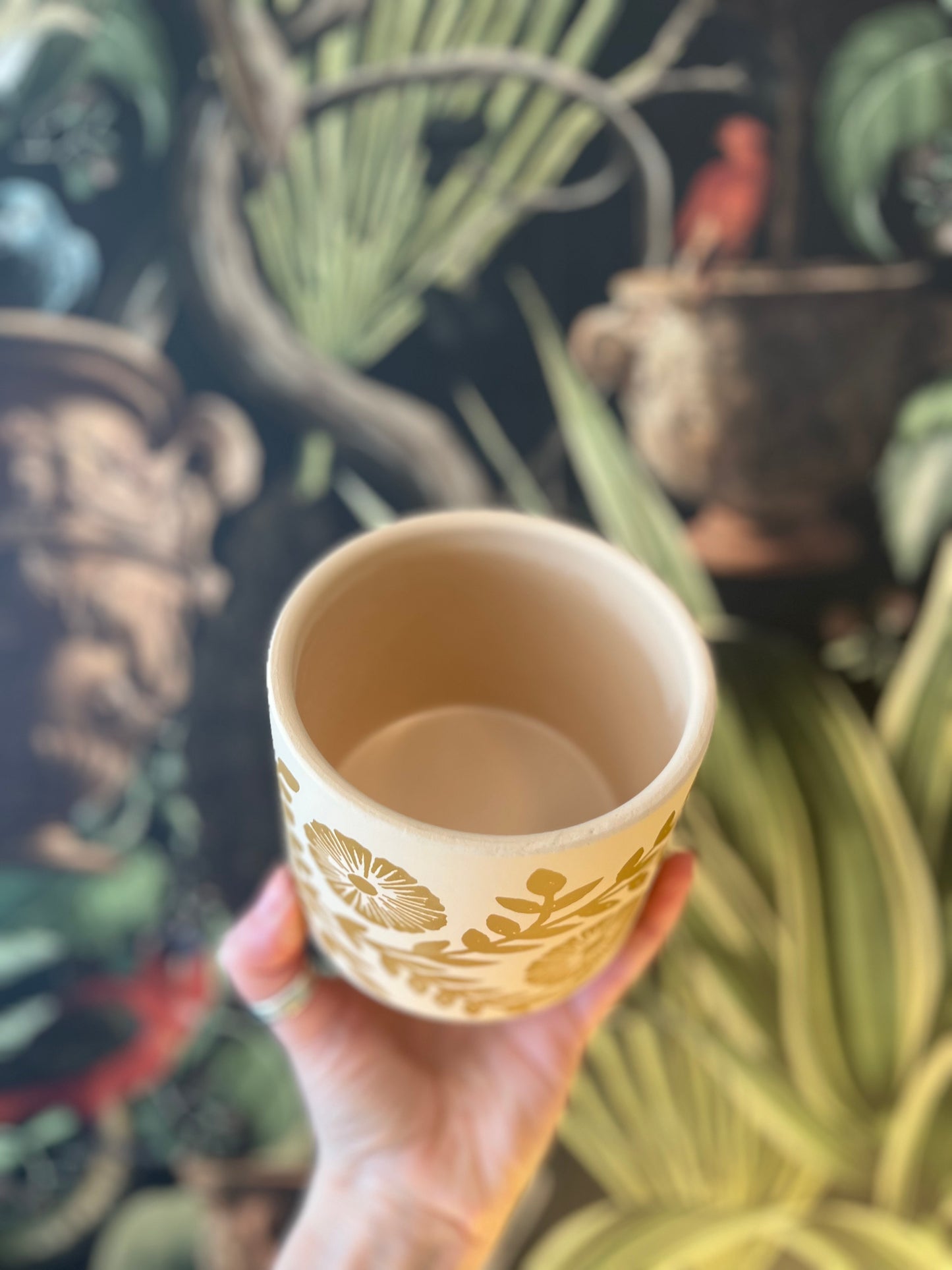 Mustard Terracotta Flower Pots, Small