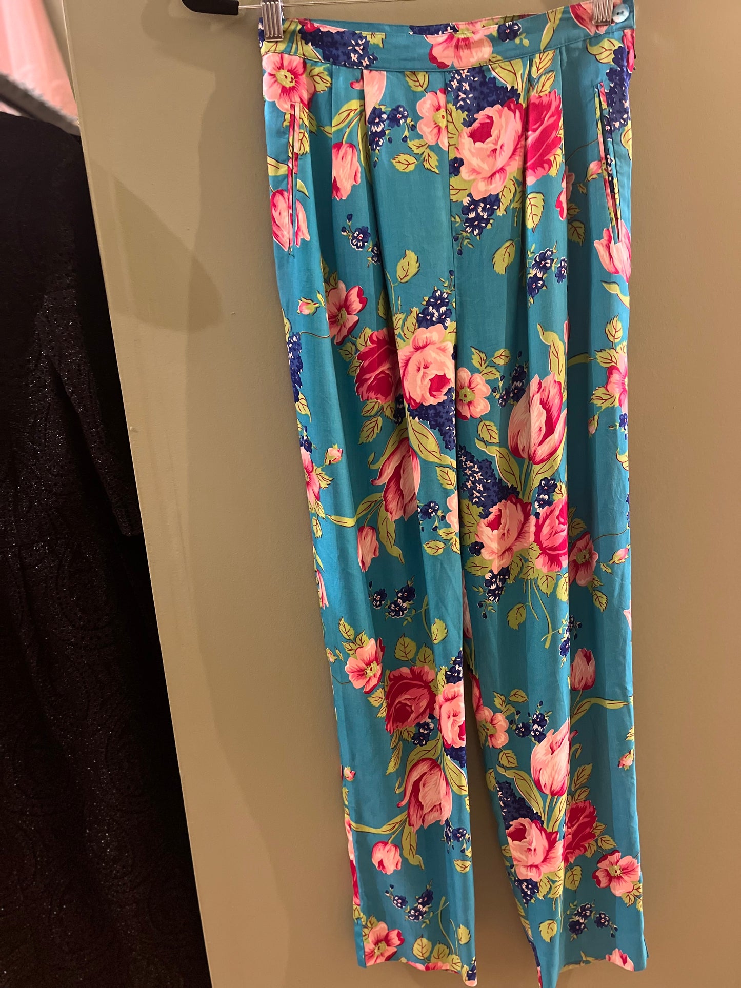 Vintage Adrienne Vittadini Silk trousers, extra small