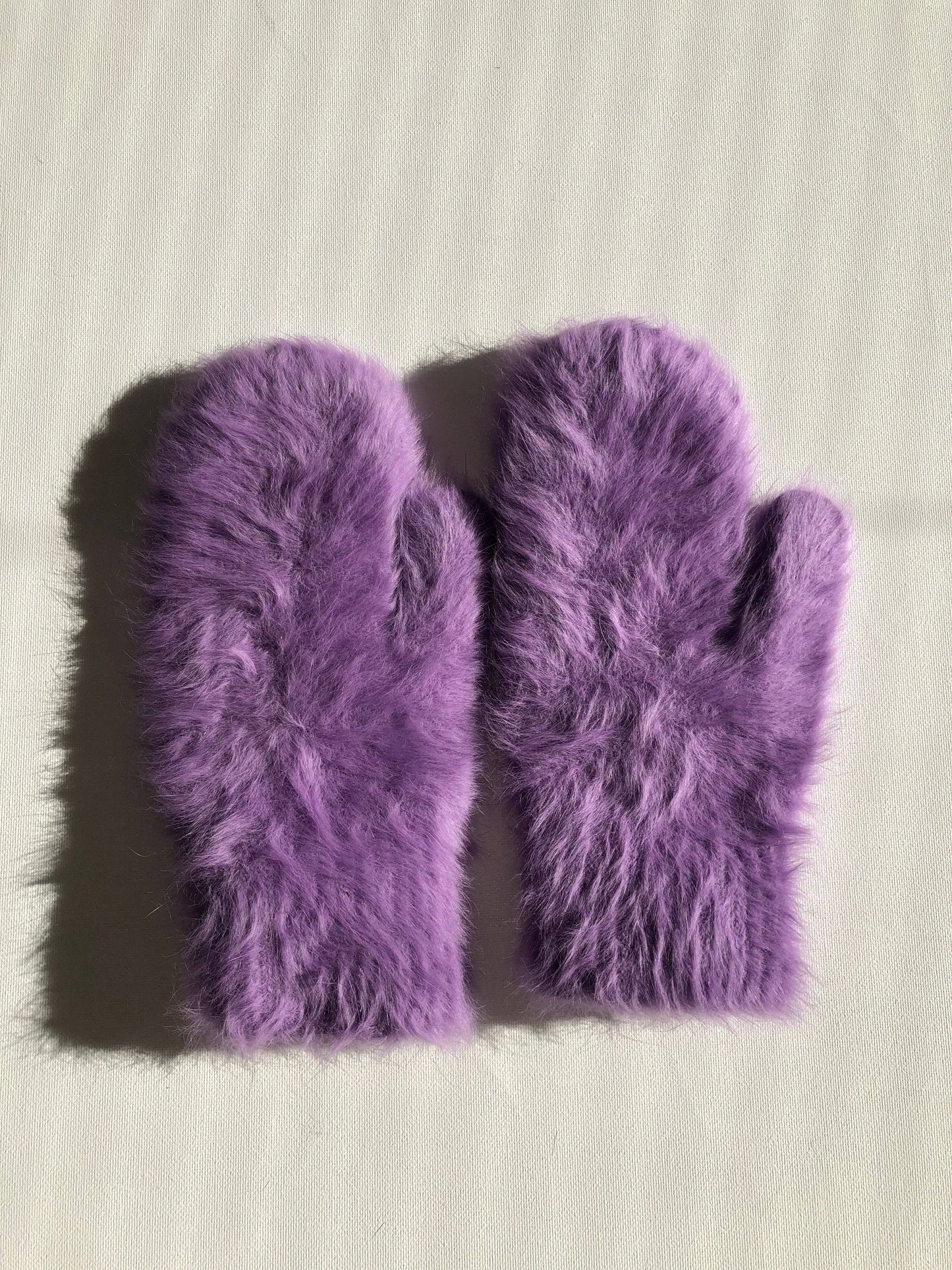 Sale! FLUFFY ANGORA MITTENS - crystal brights