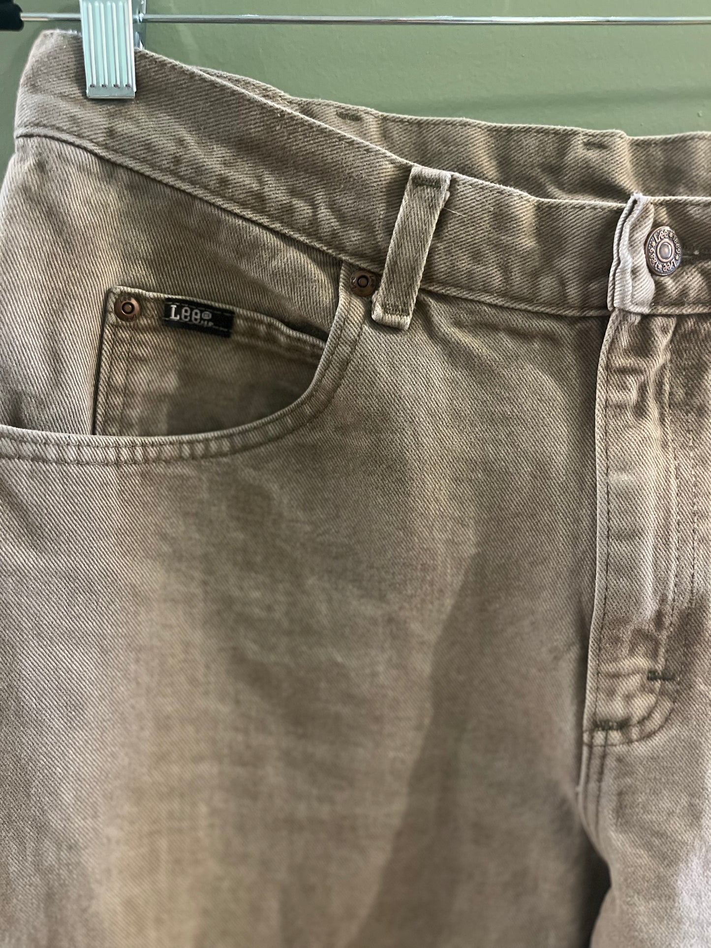Vintage Lee Olive green jeans, 32/M-L