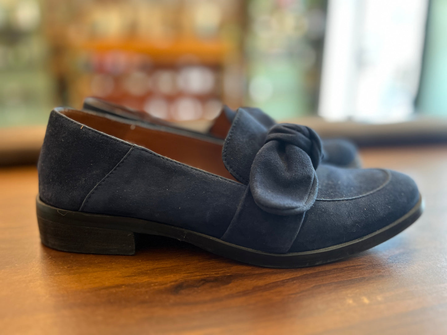 Non vintage Maguire leather navy suede loafers, 37