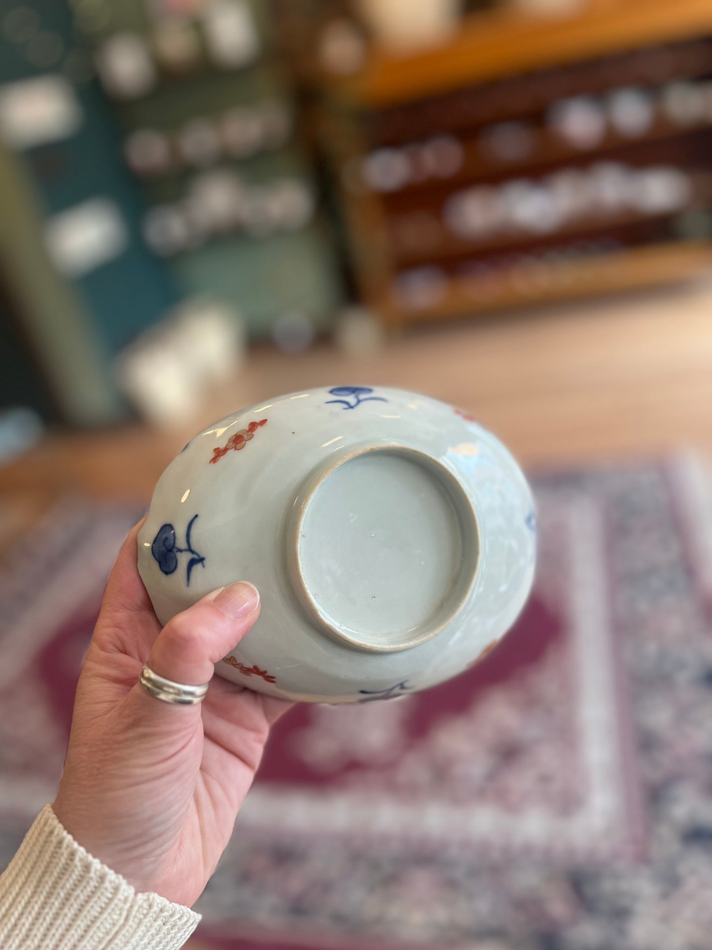 Cobalt Bird Dish, Made in Japan, Mid-Late 1800’s