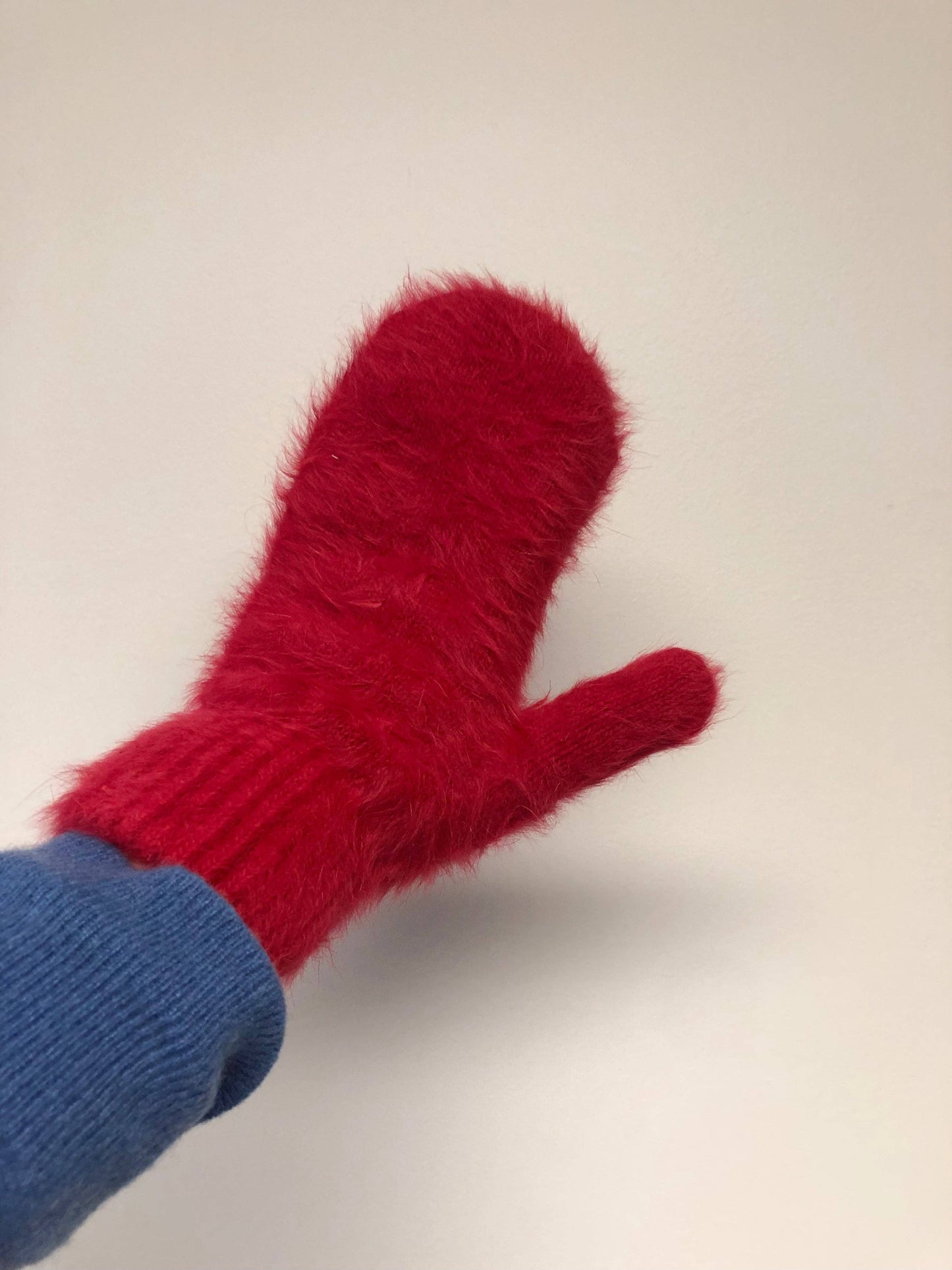 Sale! FLUFFY ANGORA MITTENS - crystal brights