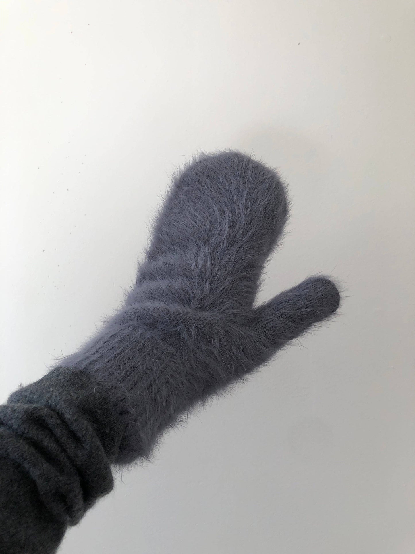 Billy Bamboo fluffy angora mittens