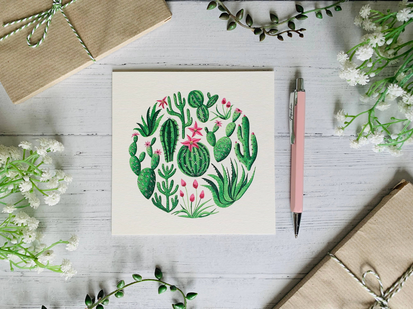 Cacti and Succulents Greeting Card