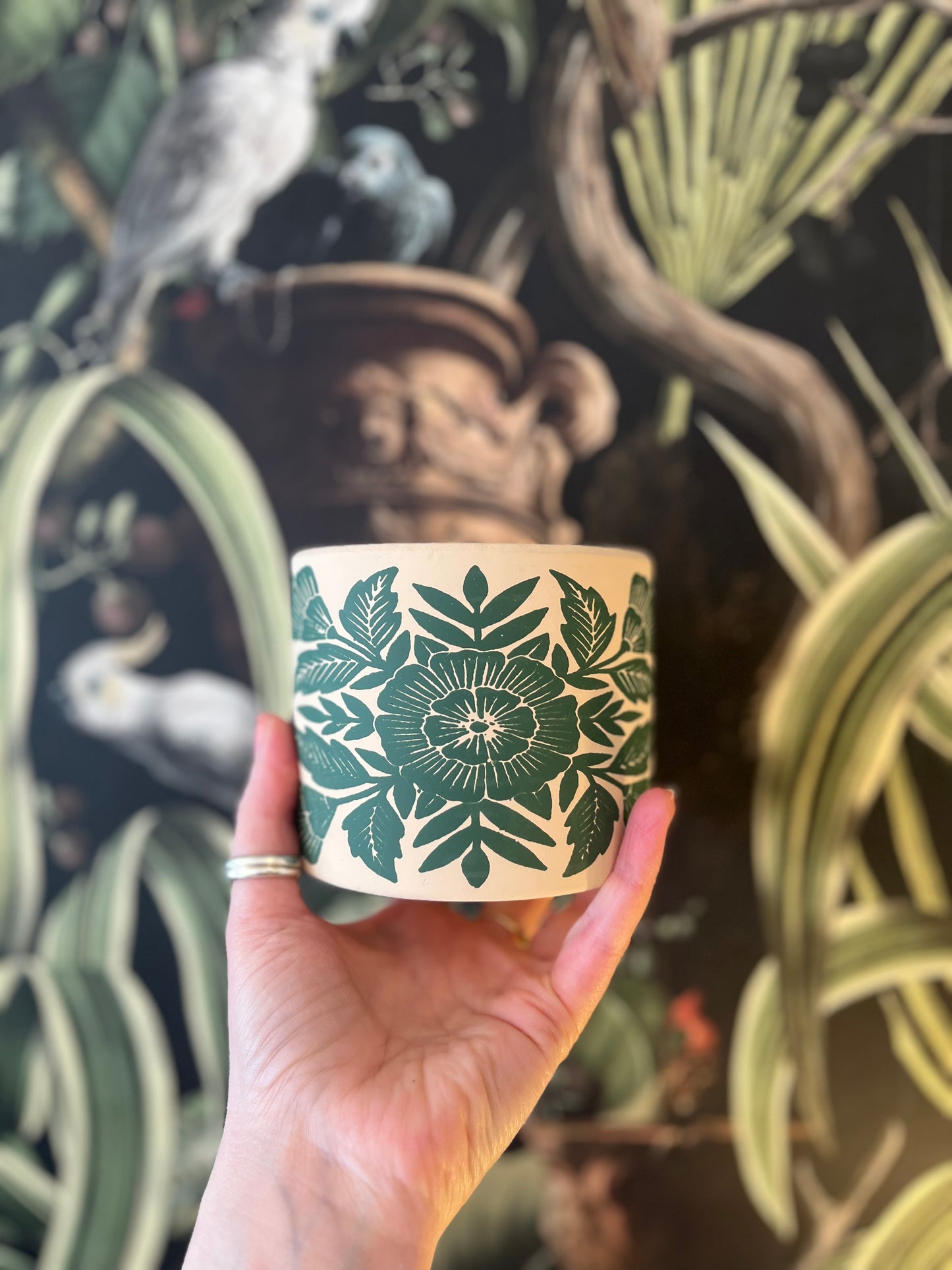 Green Terracotta Flower Pots, Small
