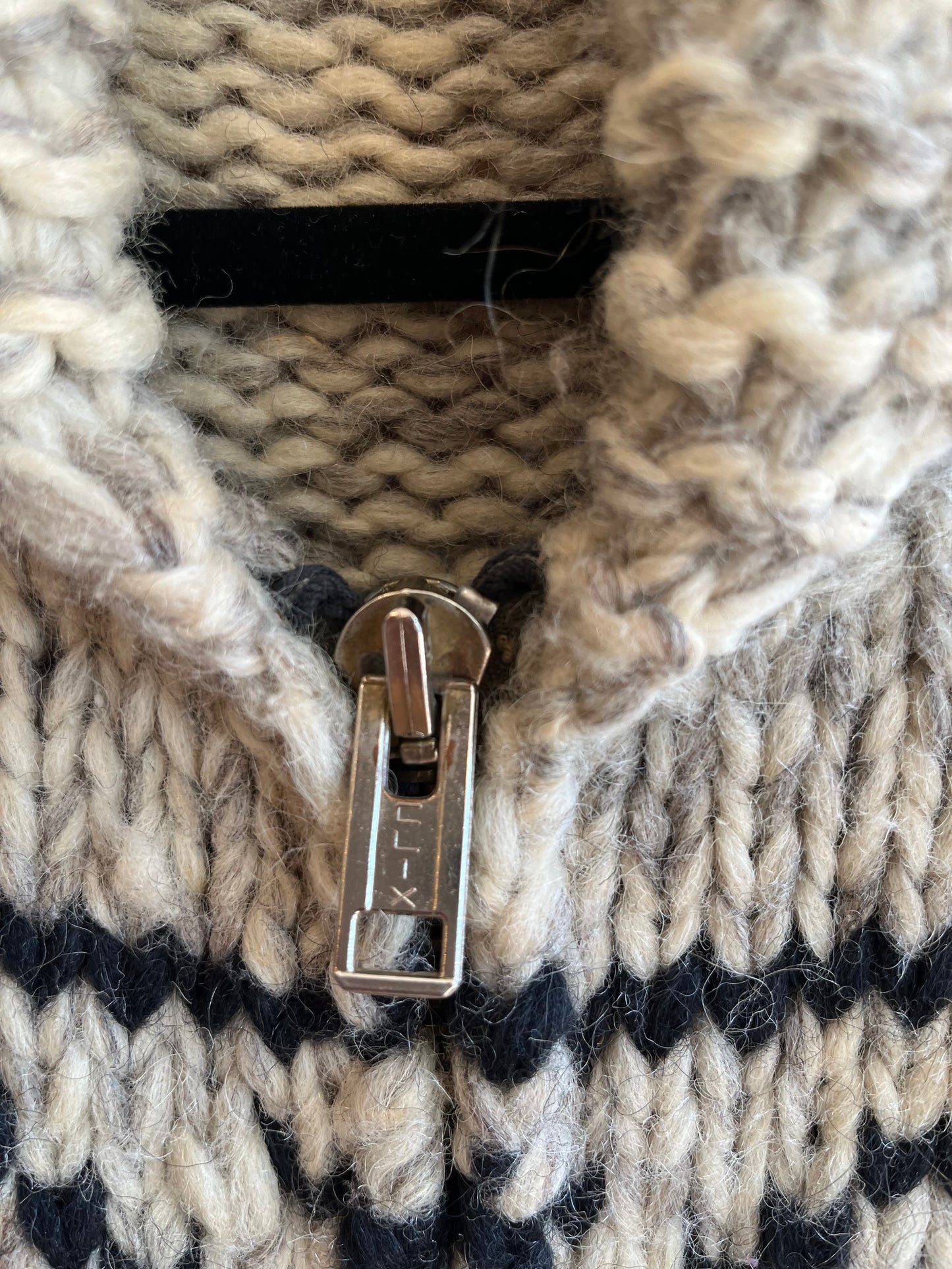 Vintage Knitted Wool Jacket (Cowichan style), M/L