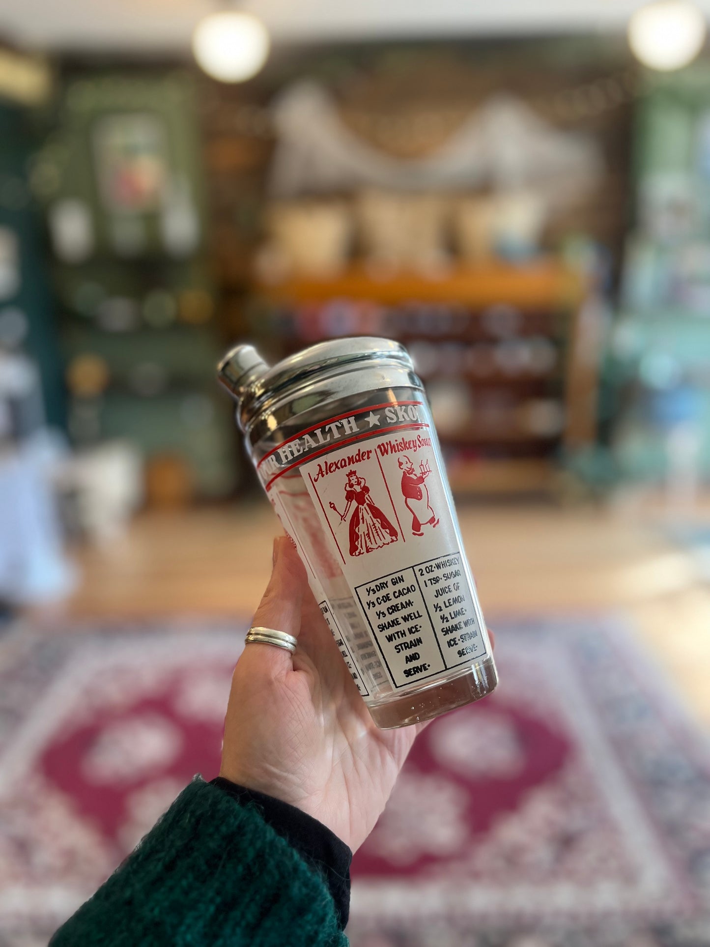 Vintage short cocktail shaker