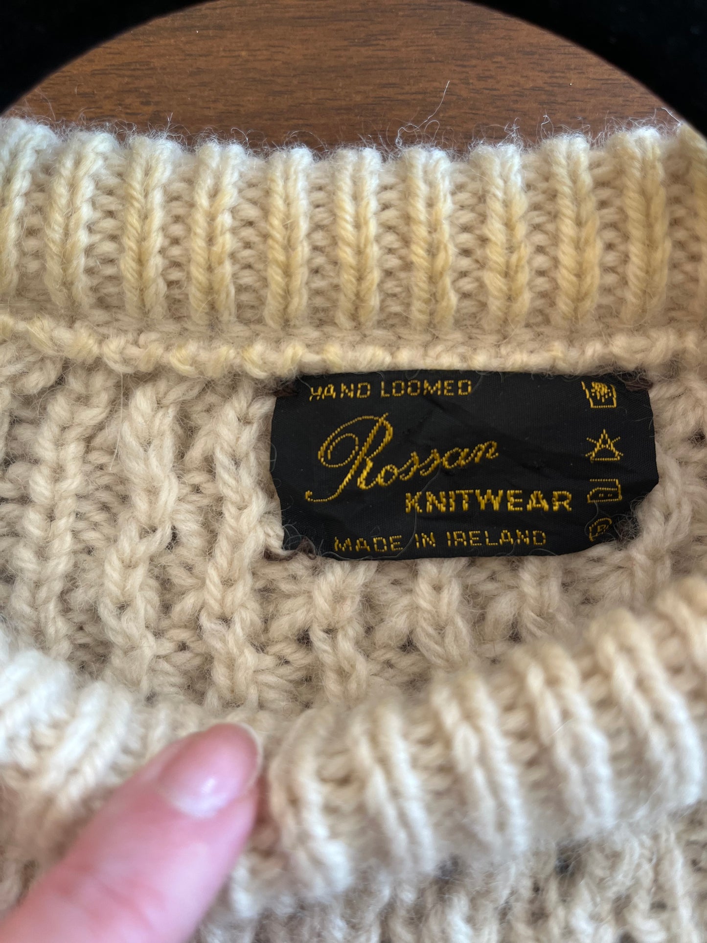 Vintage Rossan Irish wool sweater, xl