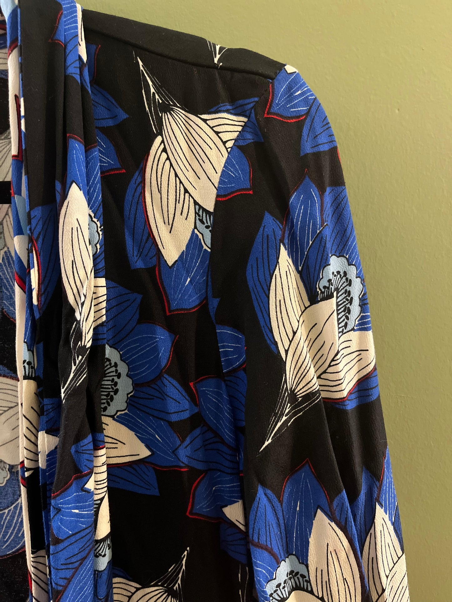 WARM brand Blue Floral Blazer/Cardigan, Small