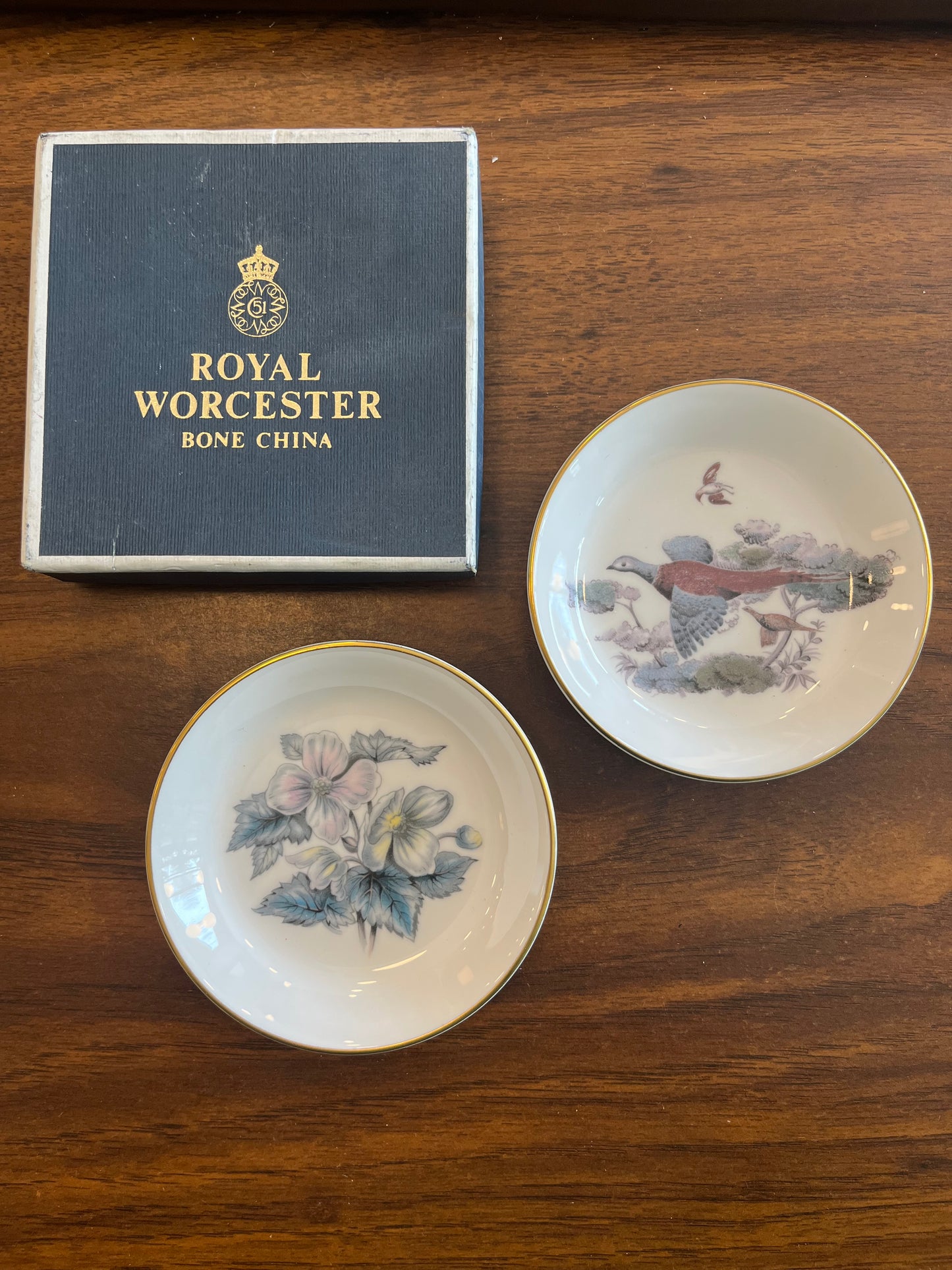 Royal Worcester China Plates, Set of Two