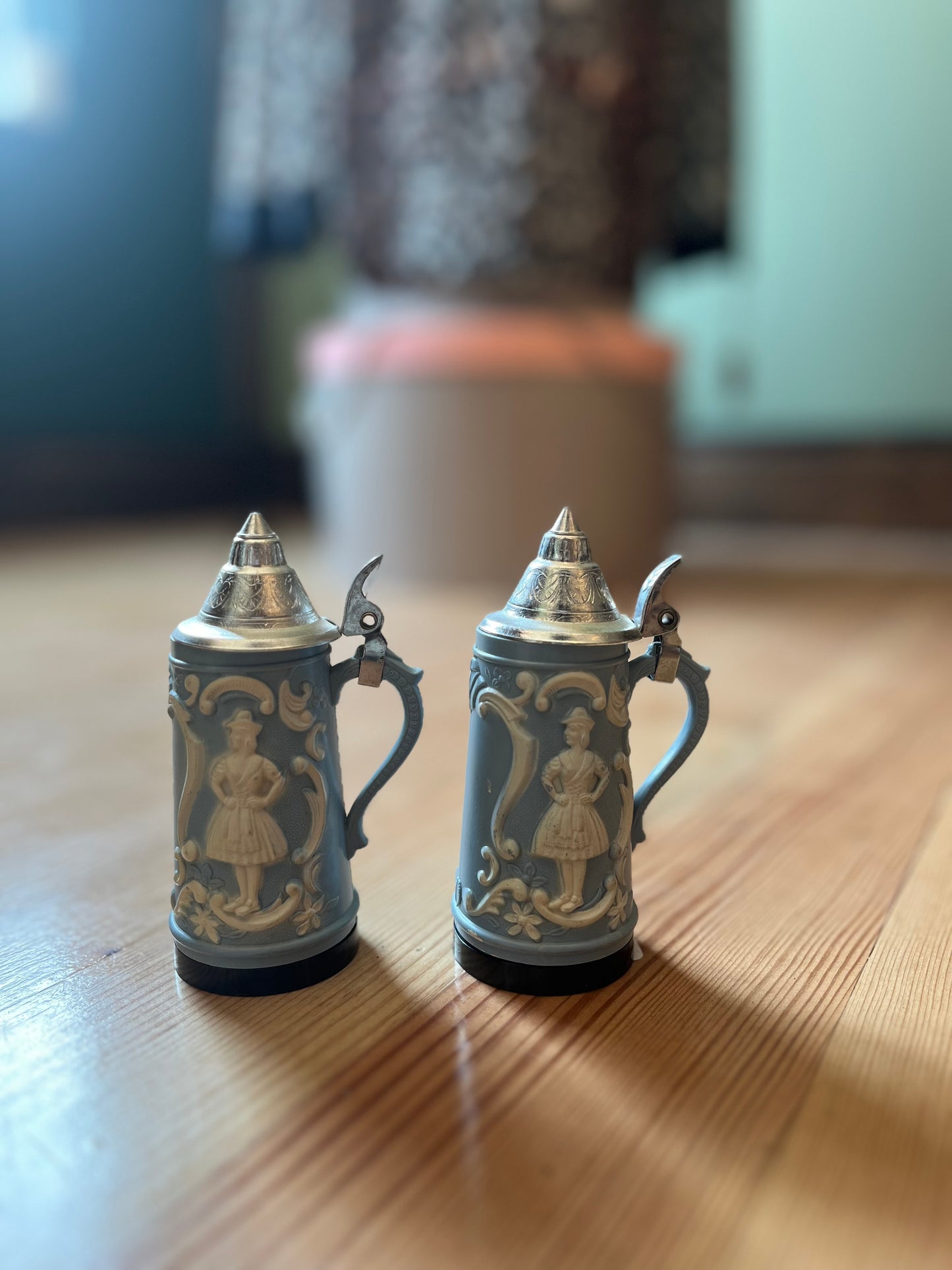 Vintage Beer Stein Salt and Pepper Shakers