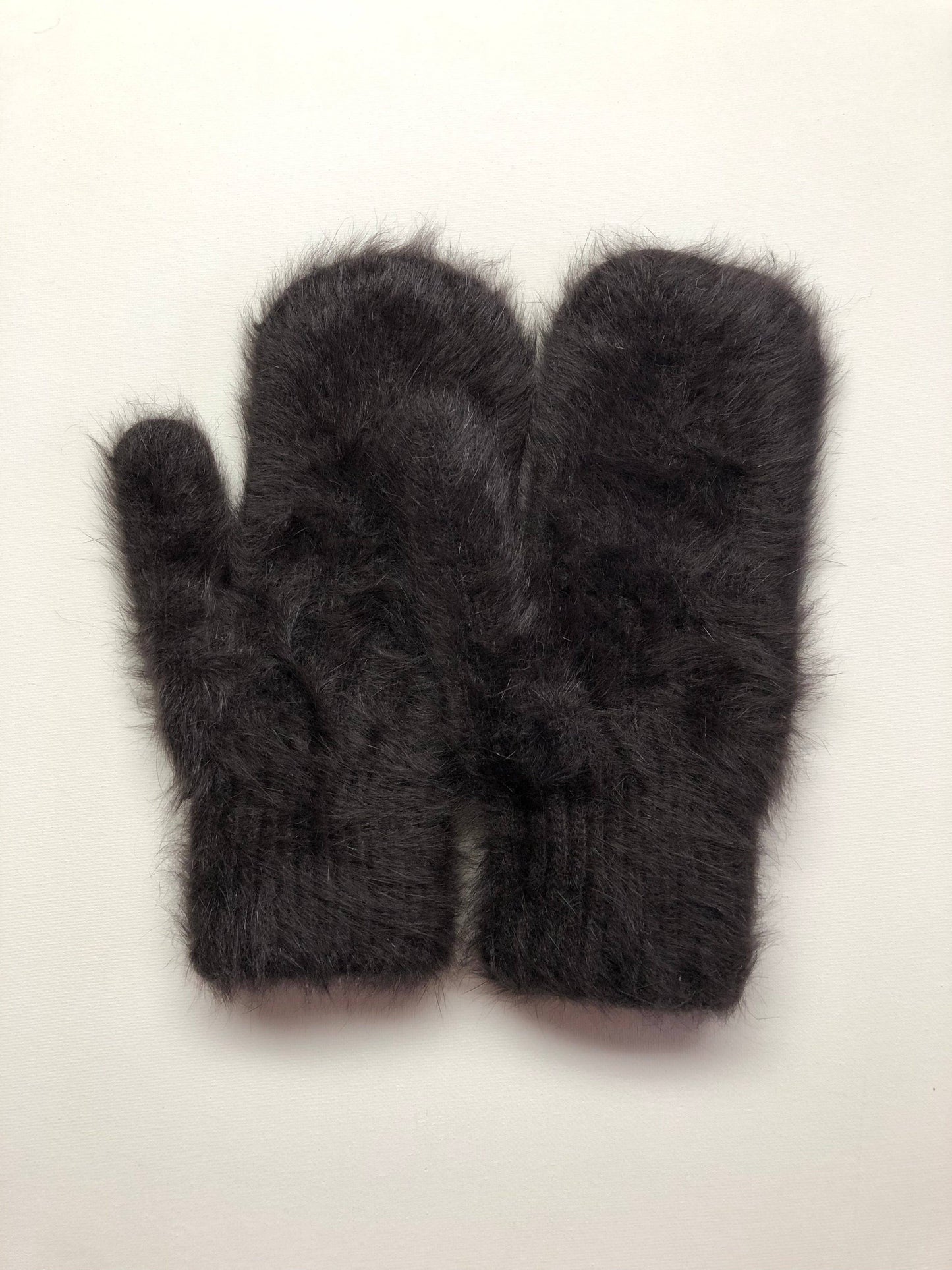 Billy Bamboo fluffy angora mittens