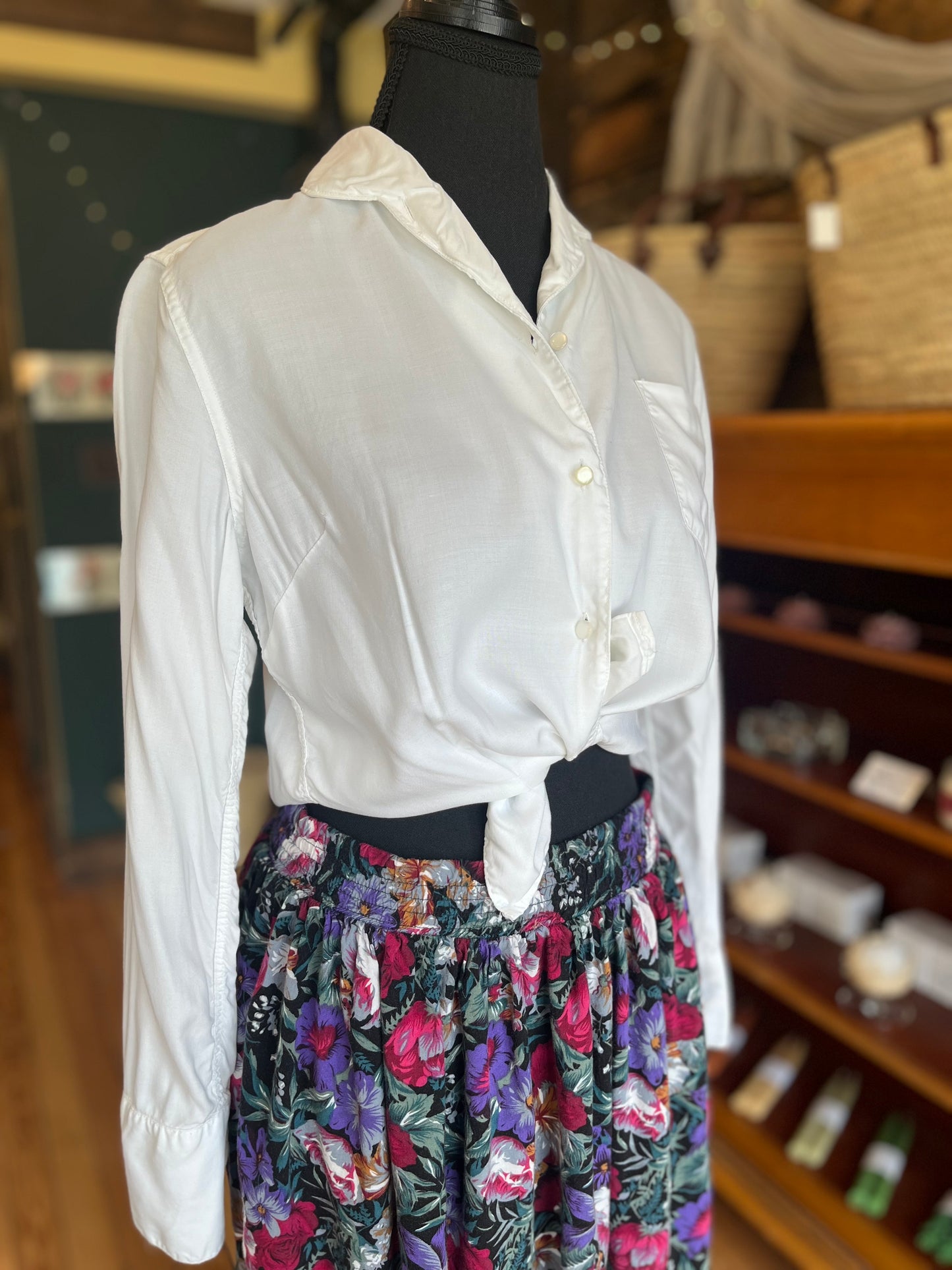 Vintage 90’s Savannah Floral Skirt, S/M