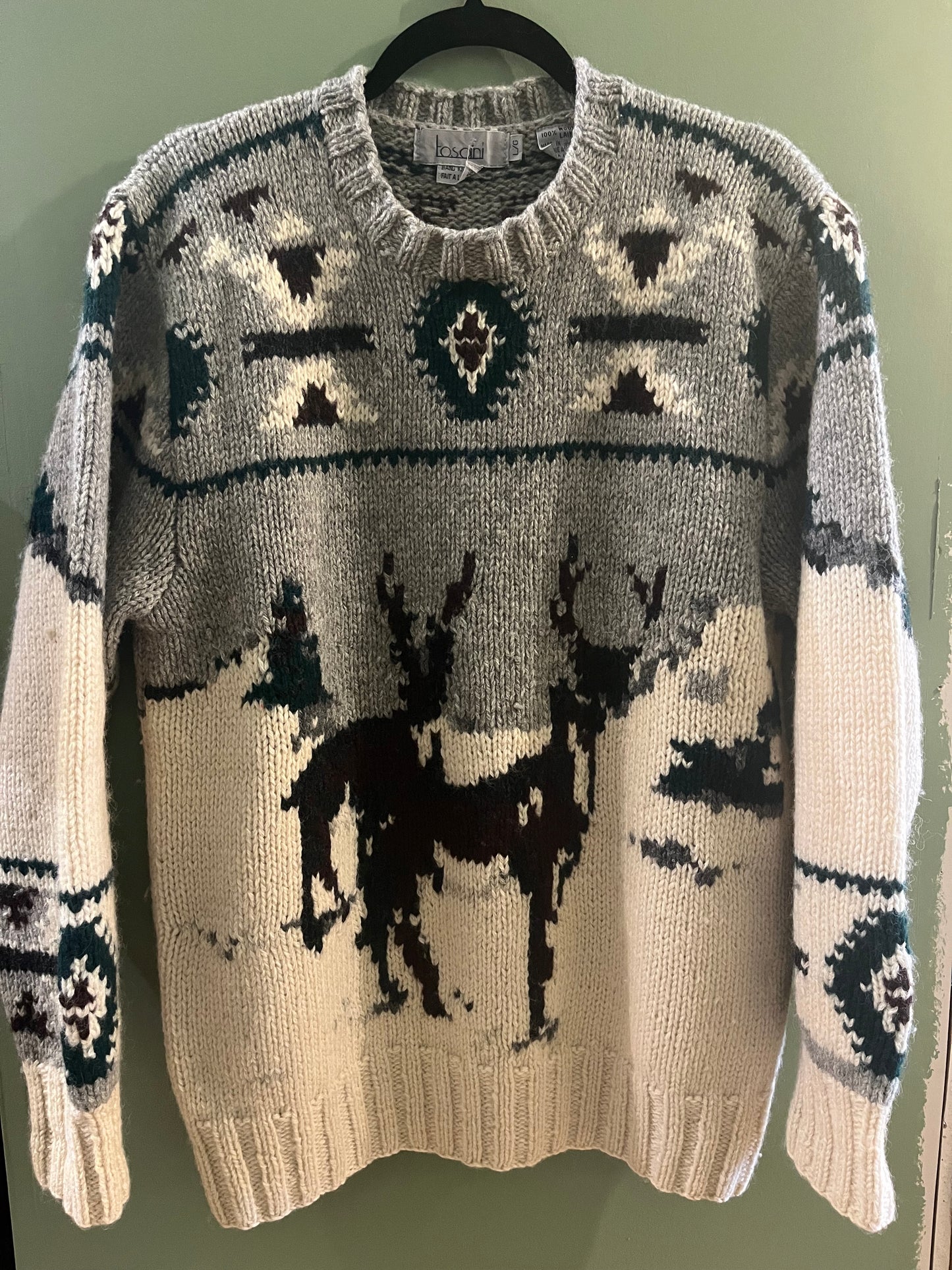 Vintage Wool Tosani Knit Sweater, Large