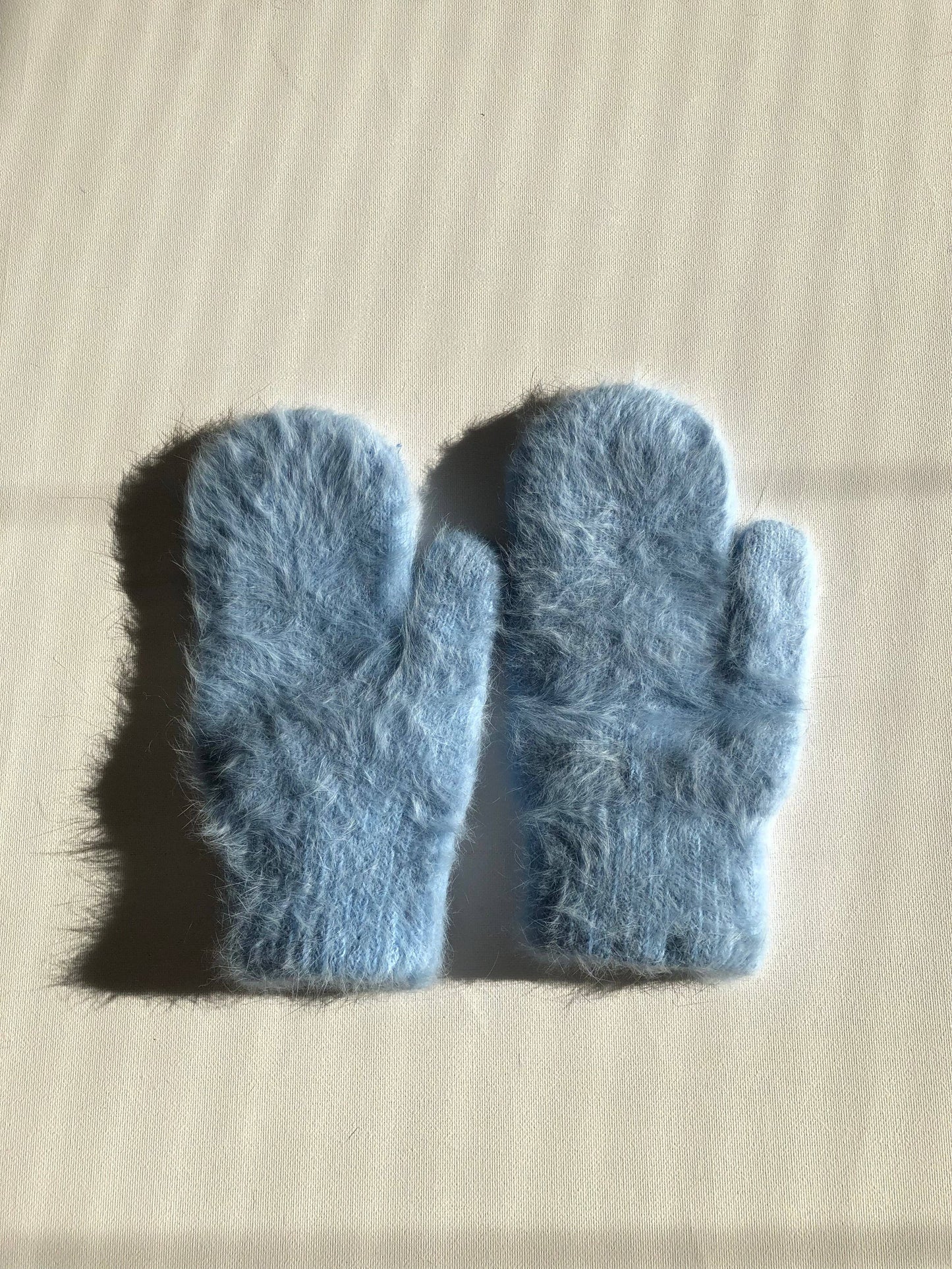 Sale! FLUFFY ANGORA MITTENS - crystal brights