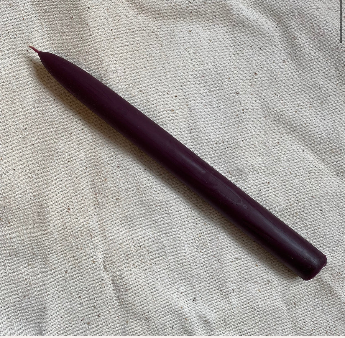 Five of Hearts Beeswax Taper Pair, Garnet