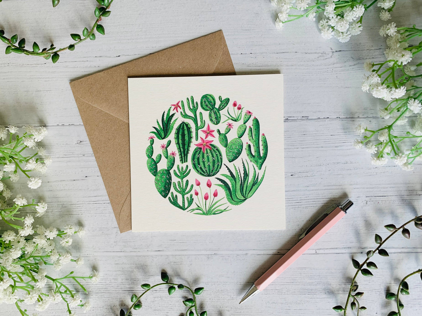 Cacti and Succulents Greeting Card