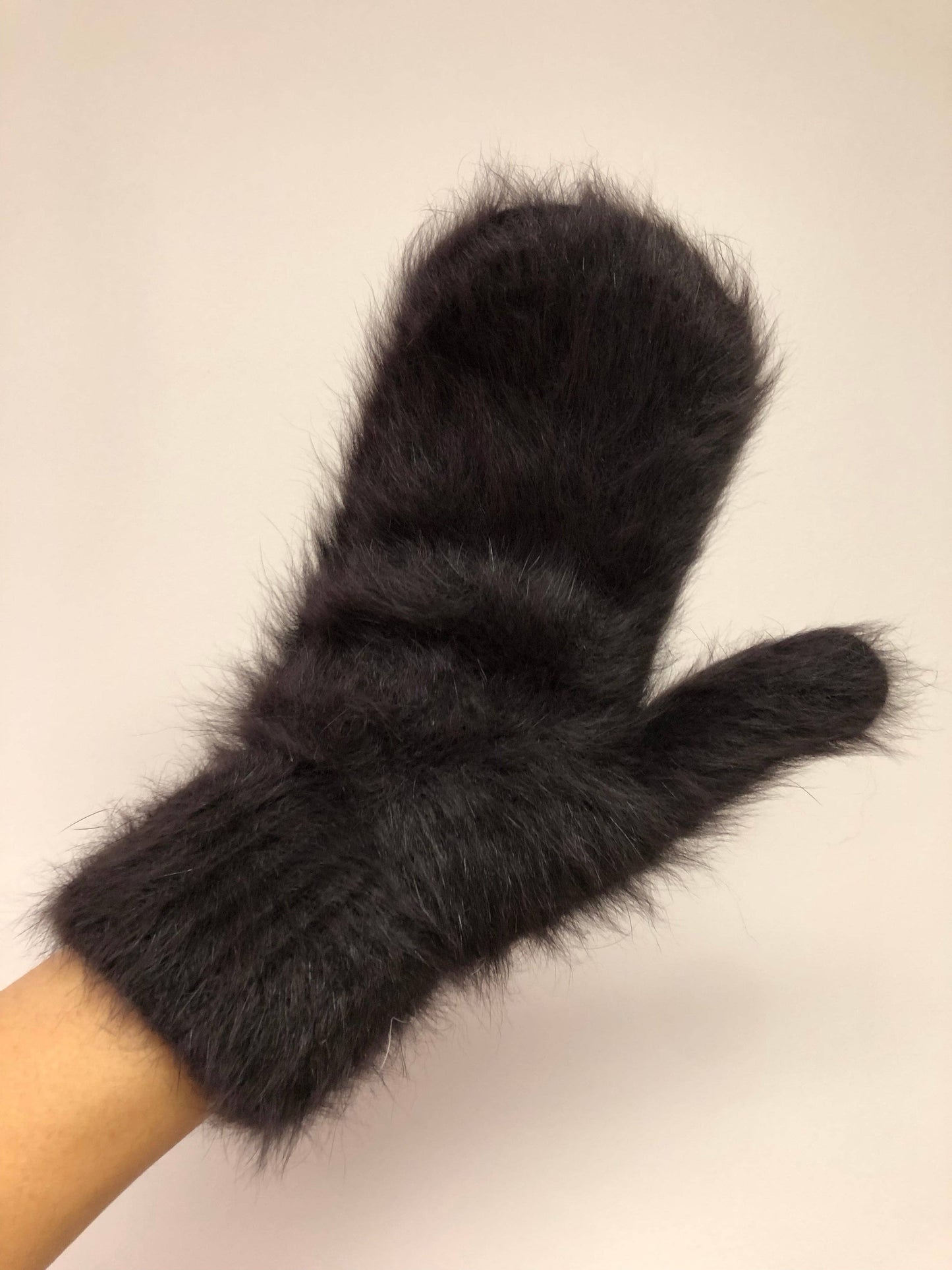 Billy Bamboo fluffy angora mittens