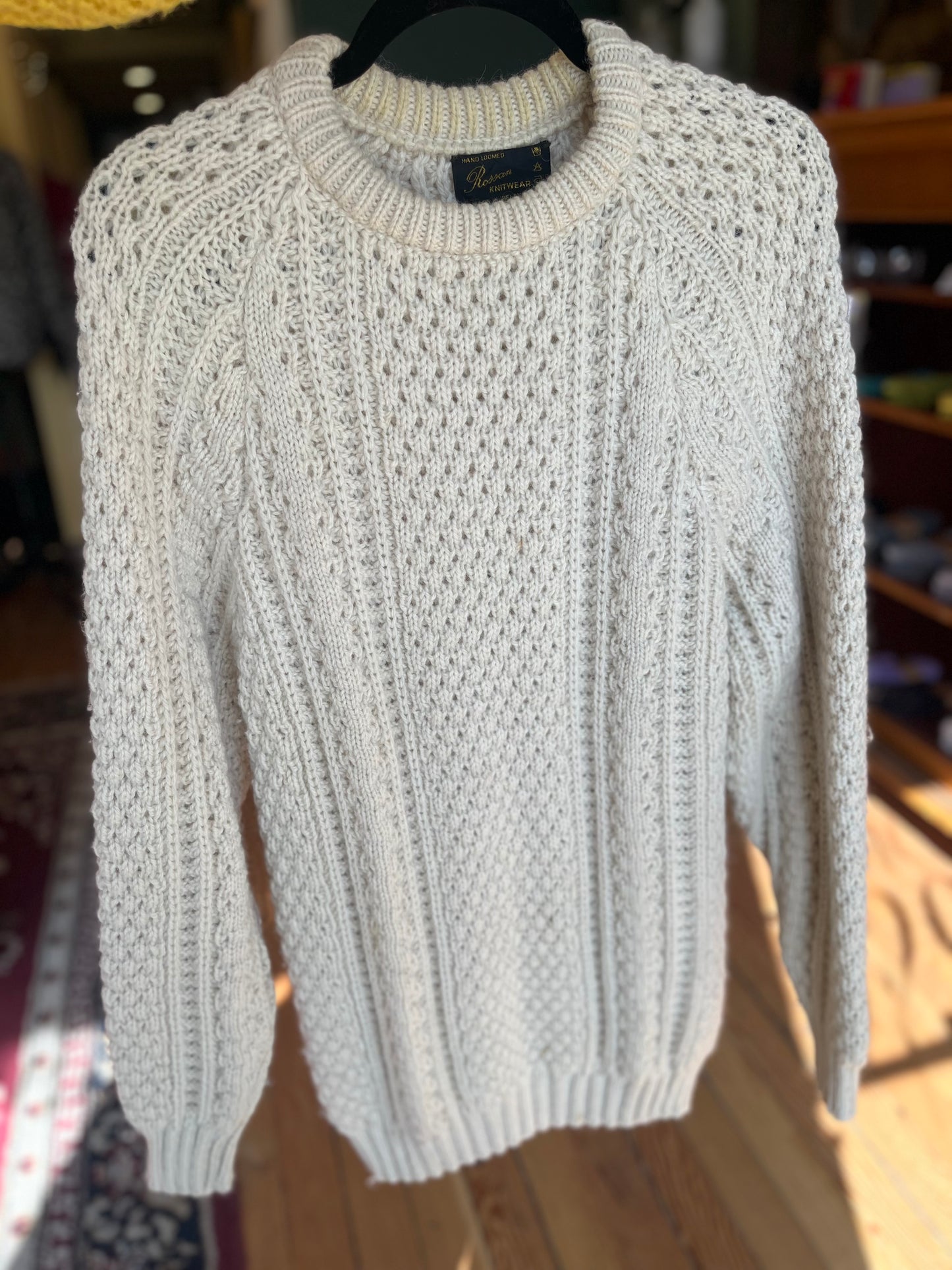 Vintage Rossan Irish wool sweater, xl