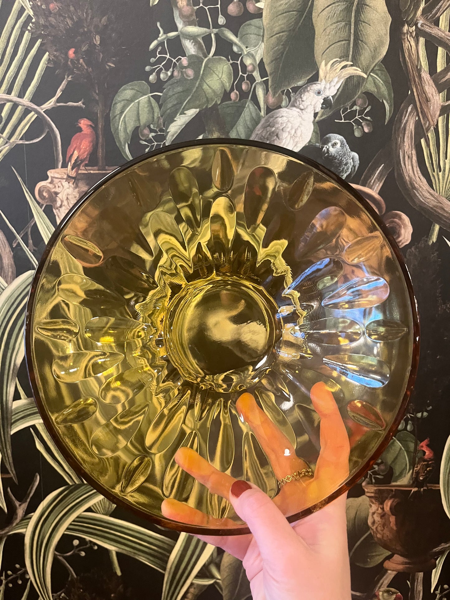 Vintage amber serving bowl